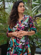 NIMBU | Havana Starry Night Wrap Dress In Cotton