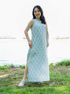 NIMBU | Luna Slit Women's Dress In Blue Shells