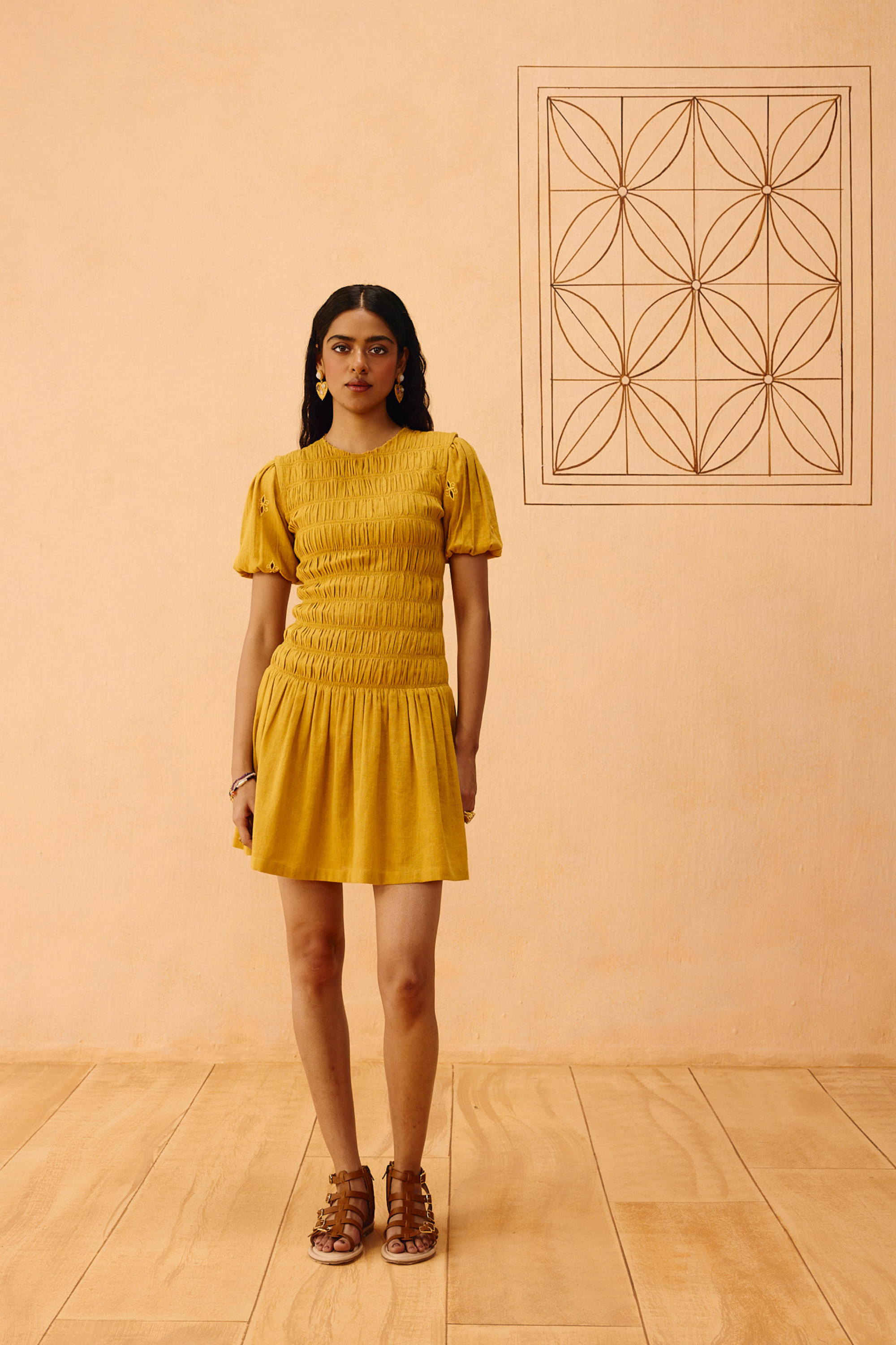 SUI | Golden Glow Kala Cotton Dress