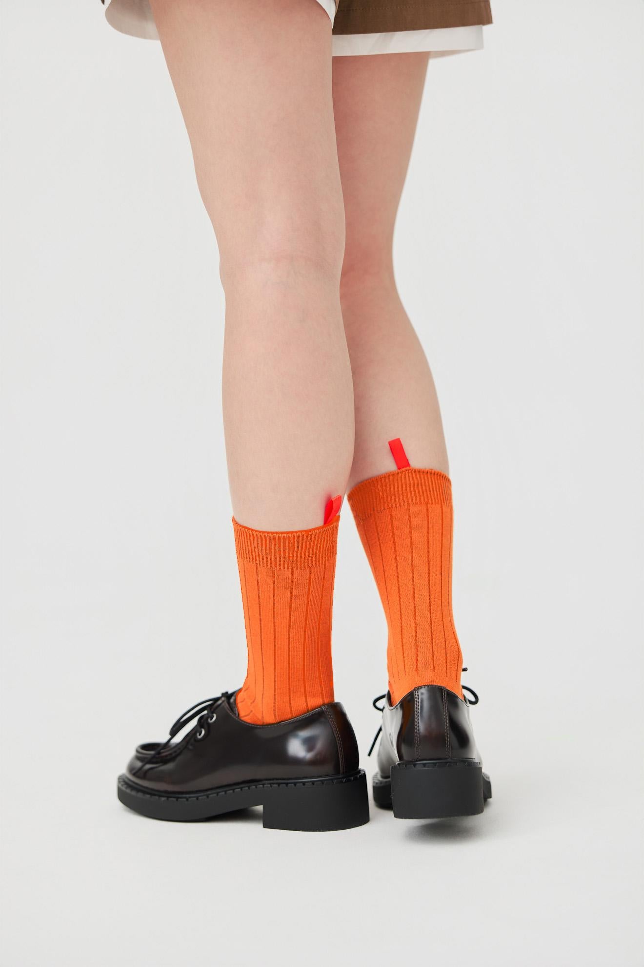 3EIGHTH | Tab Crew Socks In Orange