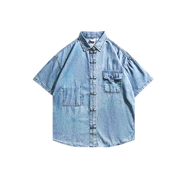 PROJET1826 | Denim Cotton Shortsleeve Shirt