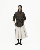 GRAYE | Fluid Knot Shirt - Brown