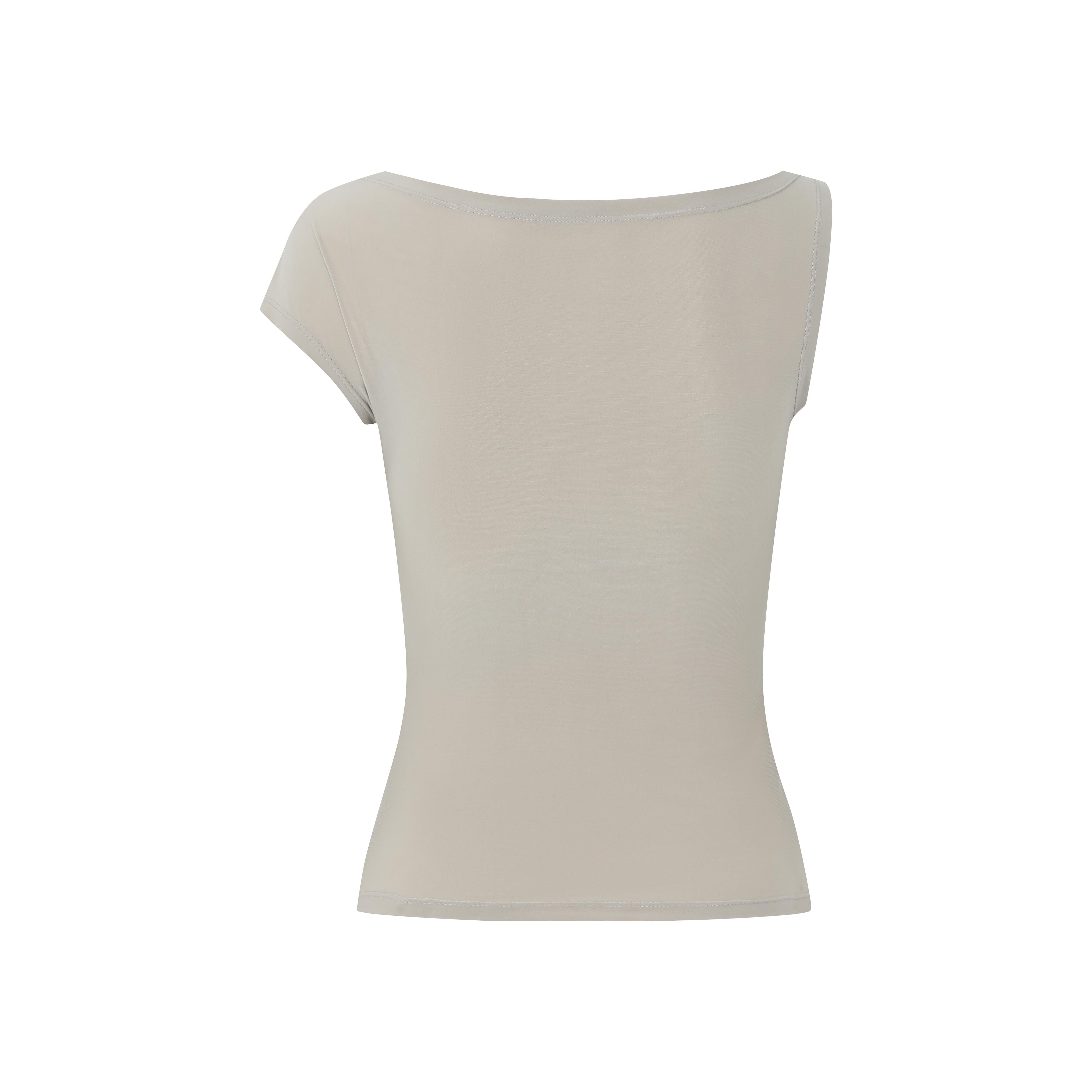 LAYERPLAN | Cotton Stretch Esmé Asymmetric T-Shirt Top