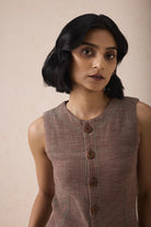 SUI | The Hazel Sun Handsun Handwoven Organic Cotton Waistcoat
