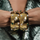 BOHEME BY VERO | Festive Bangle - Green Onyx & Pearls & Zircons