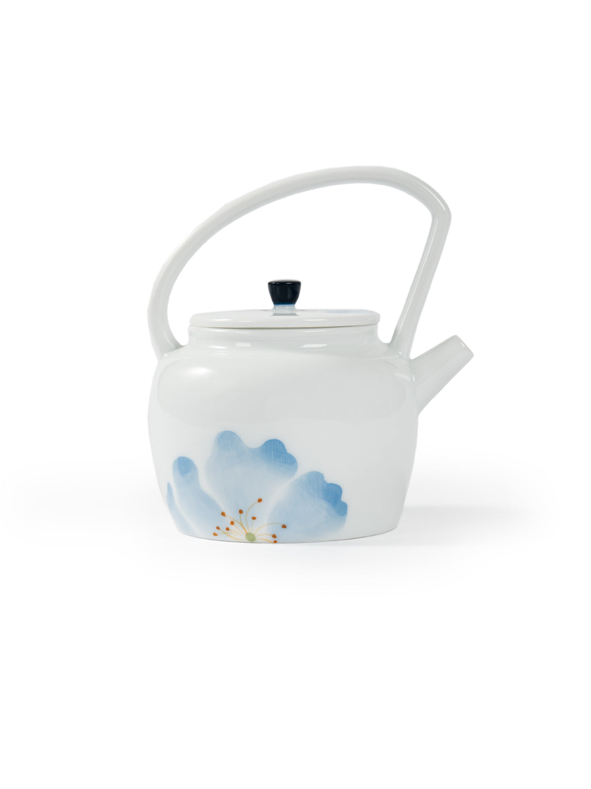 CRAFILAB | Blue Begonia & Slanted Handle Teapot