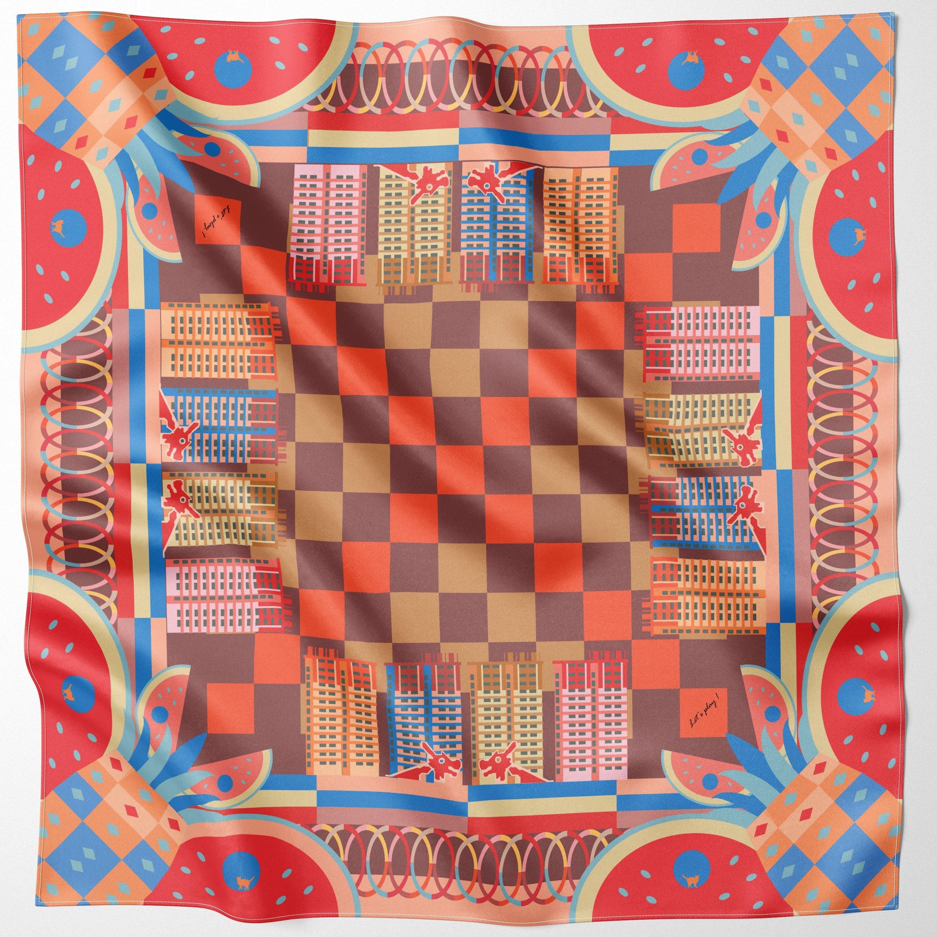 BINARY STYLE | Playground Memories Silk Scarf