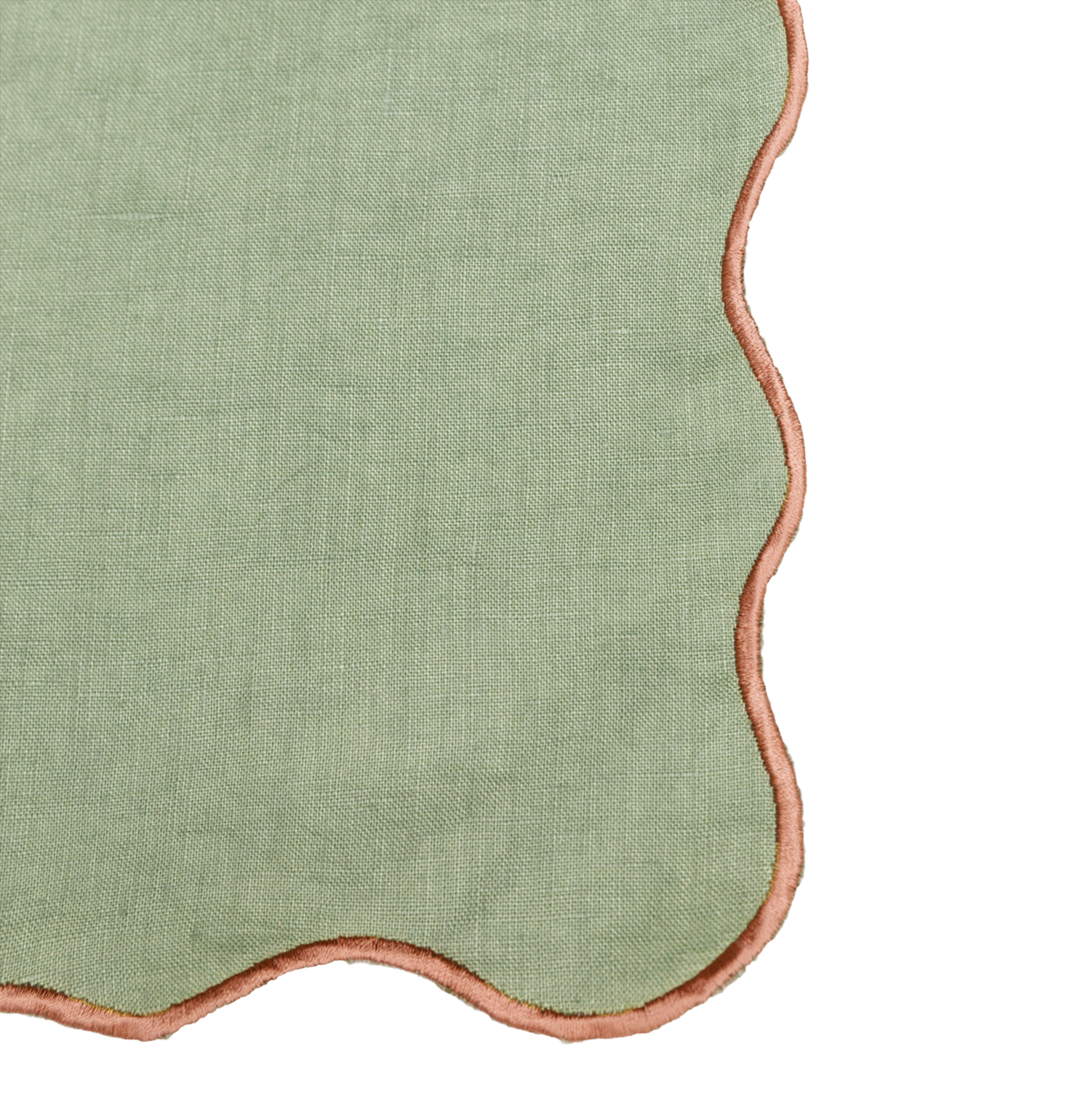 MEJA | The Aventure Africaine’ Cocktail Napkin - Oil Green Solid (Set of 2)