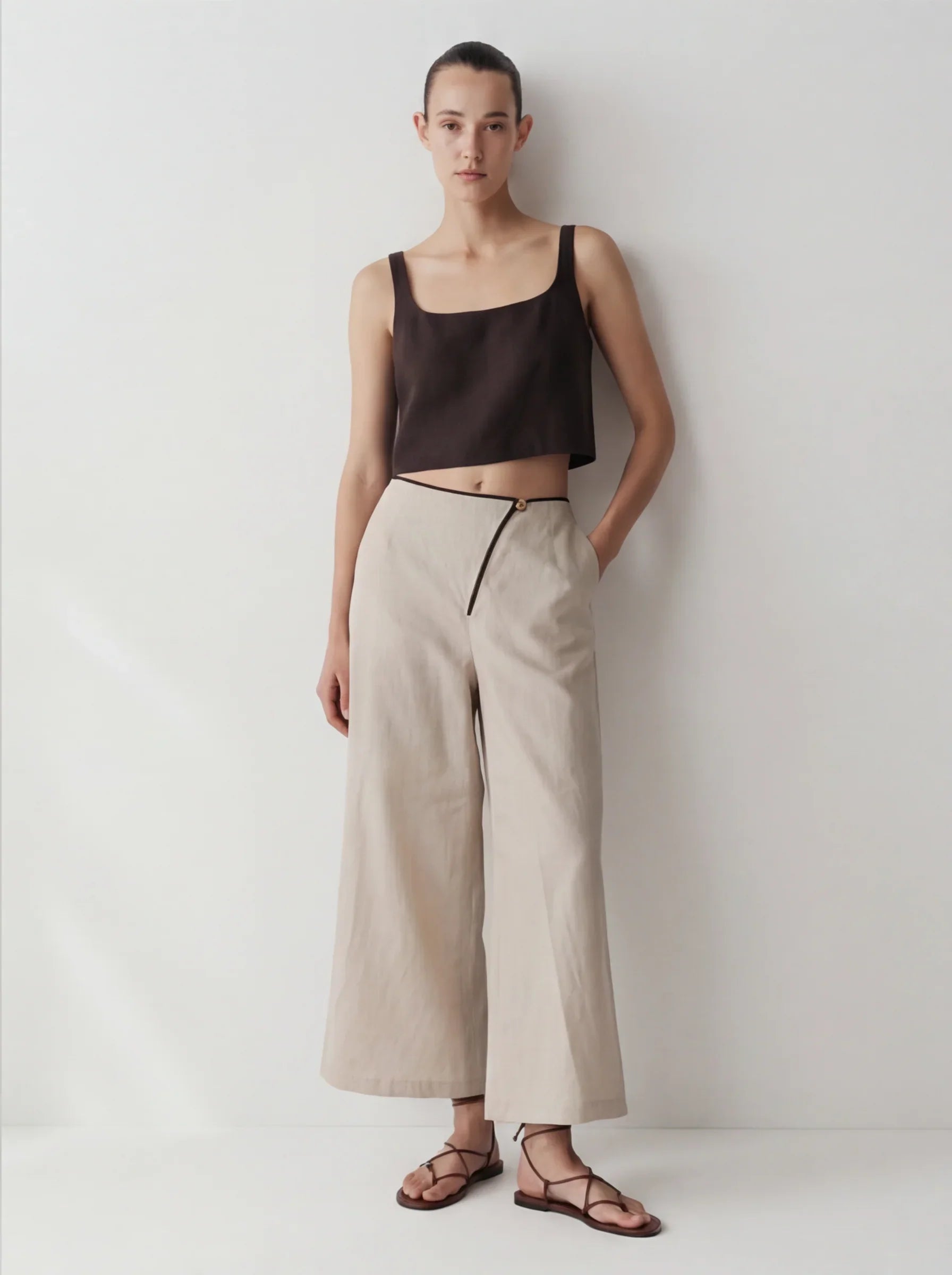LAYERPLAN | Evara Linen Wrap Trousers