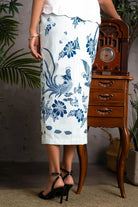 STUDIO GYPSIED | Batik Wiron Skirt In Merak Porcelain