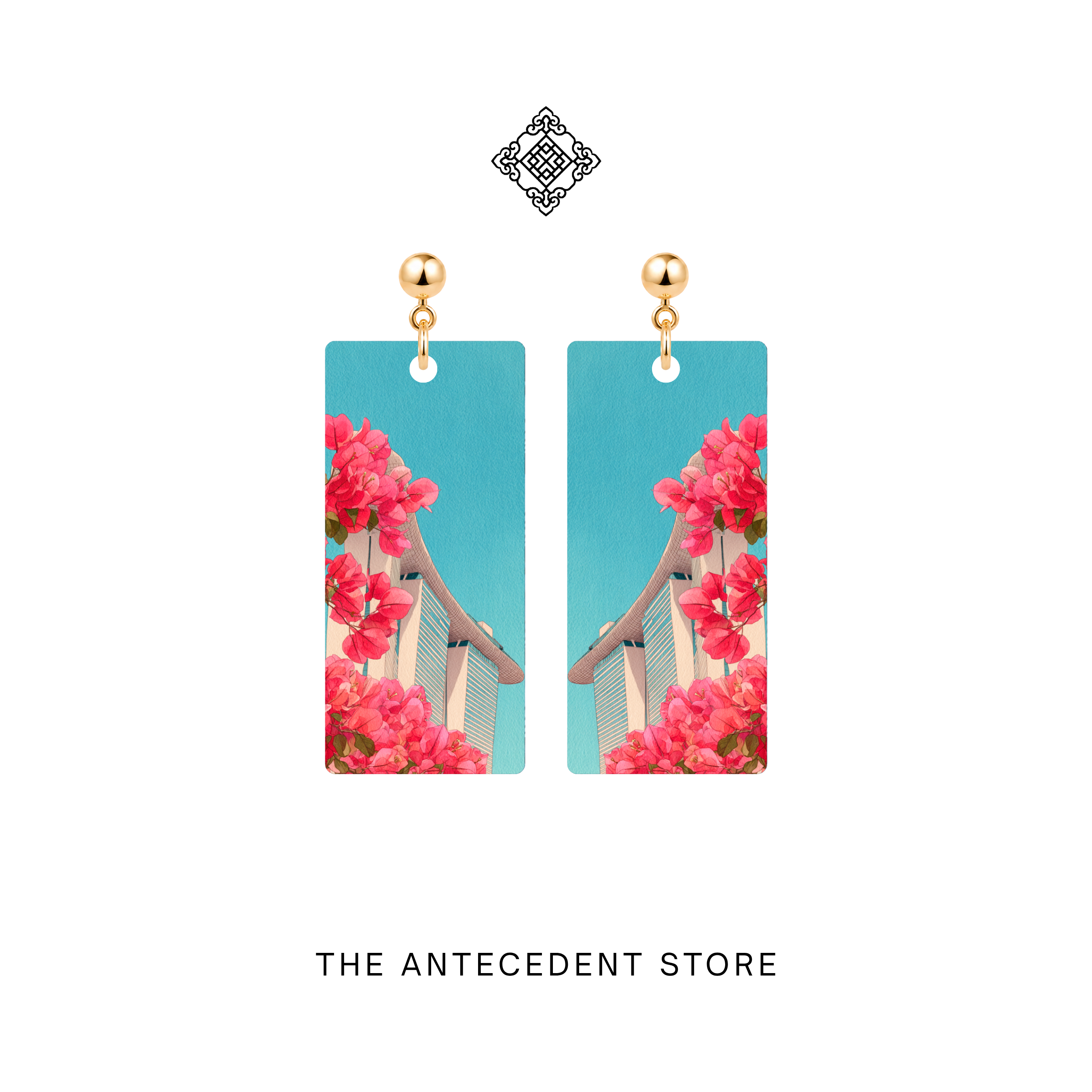 THE ANTECEDENT STORE | Singapore in Bloom Earrings | Bougainvillea
