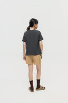 3EIGHTH | Military Henley Tee in Charcoal Marl