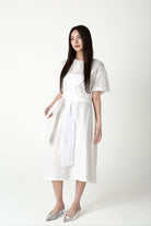 SAERO COLLECTIVE | Wrapline Dress | White