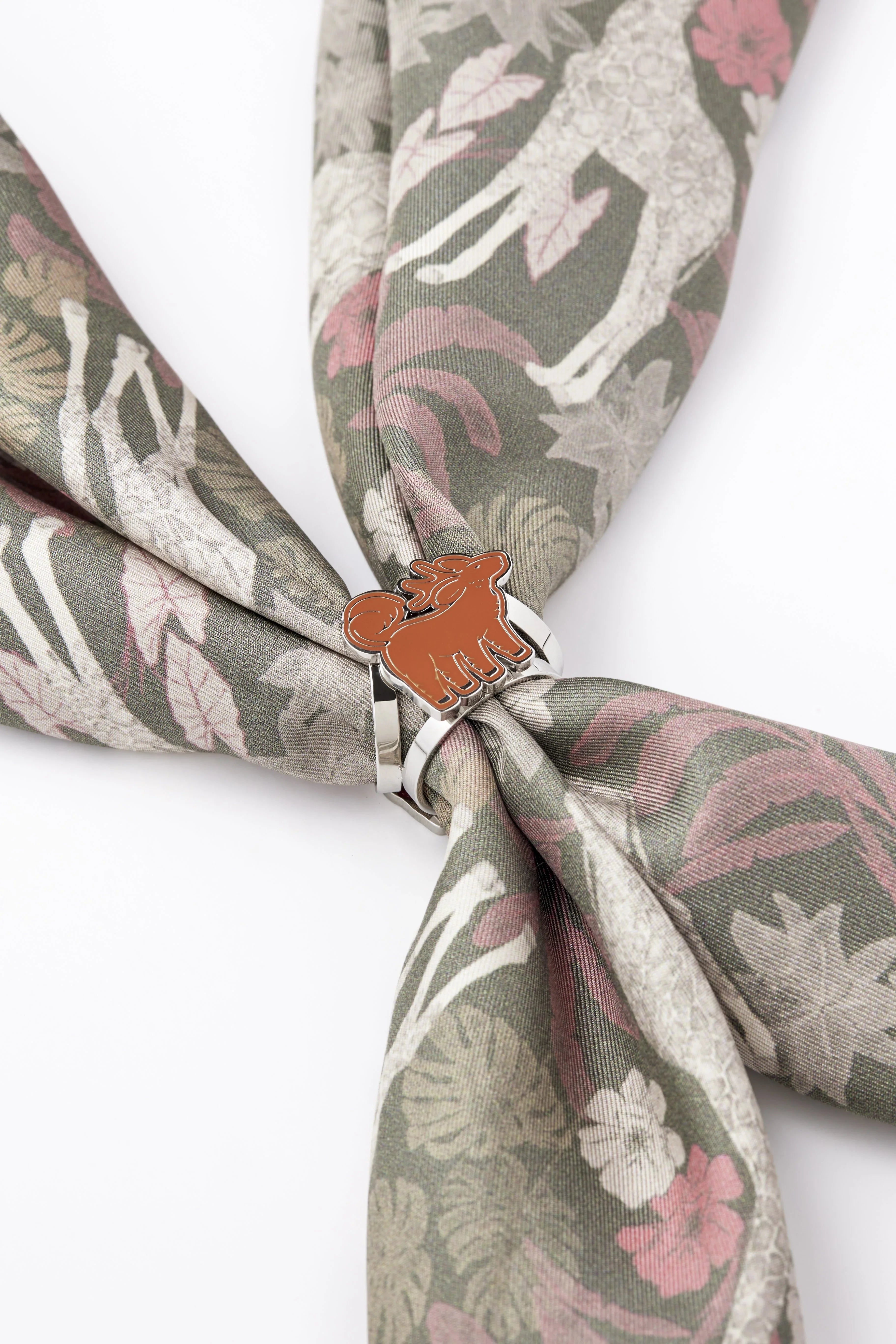 STUDIO QILING | Duo Scarf 100 Ring Silver