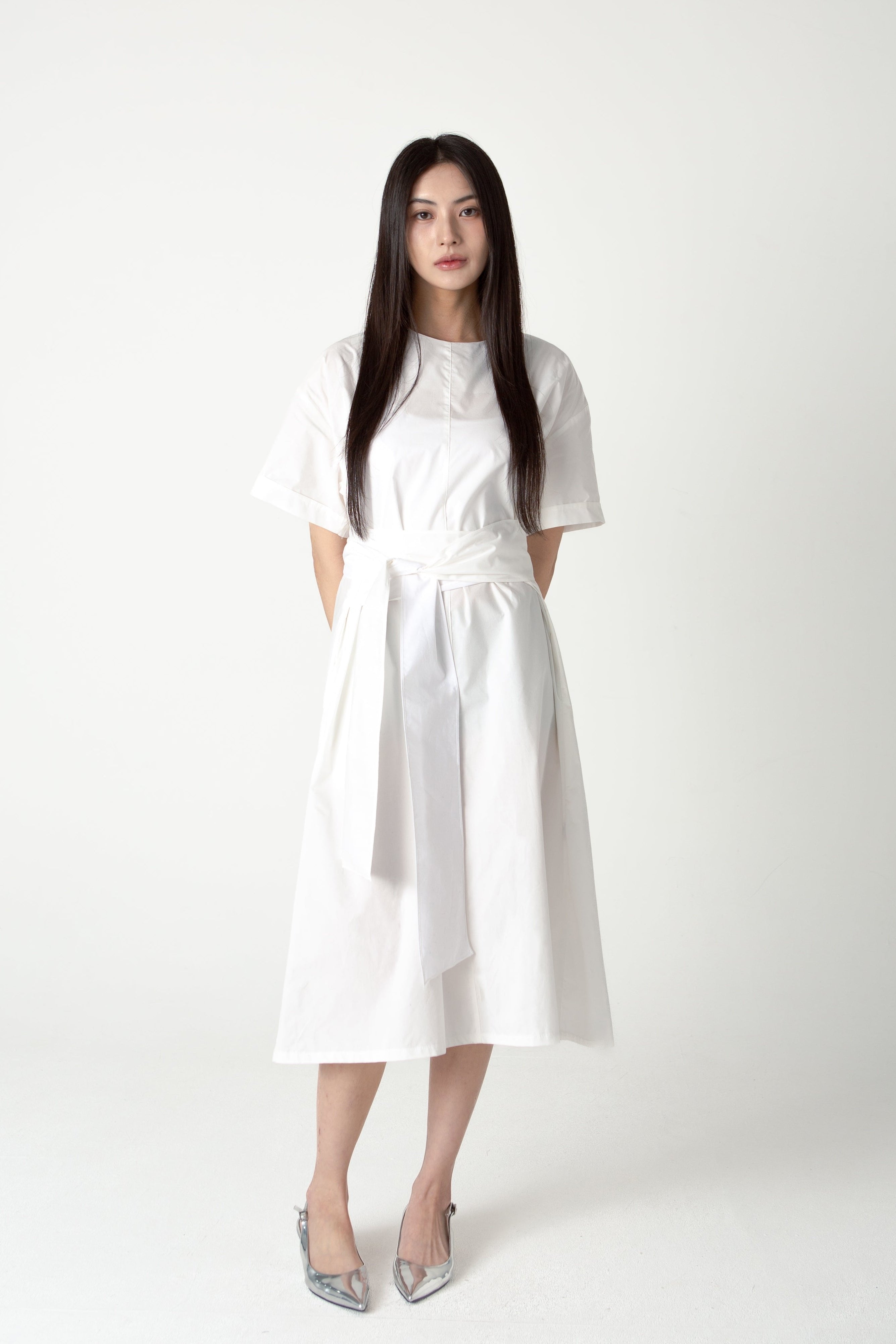 SAERO COLLECTIVE | Wrapline Dress | White