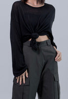 SAERO COLLECTIVE | Myeon Long Sleeve Top | Black