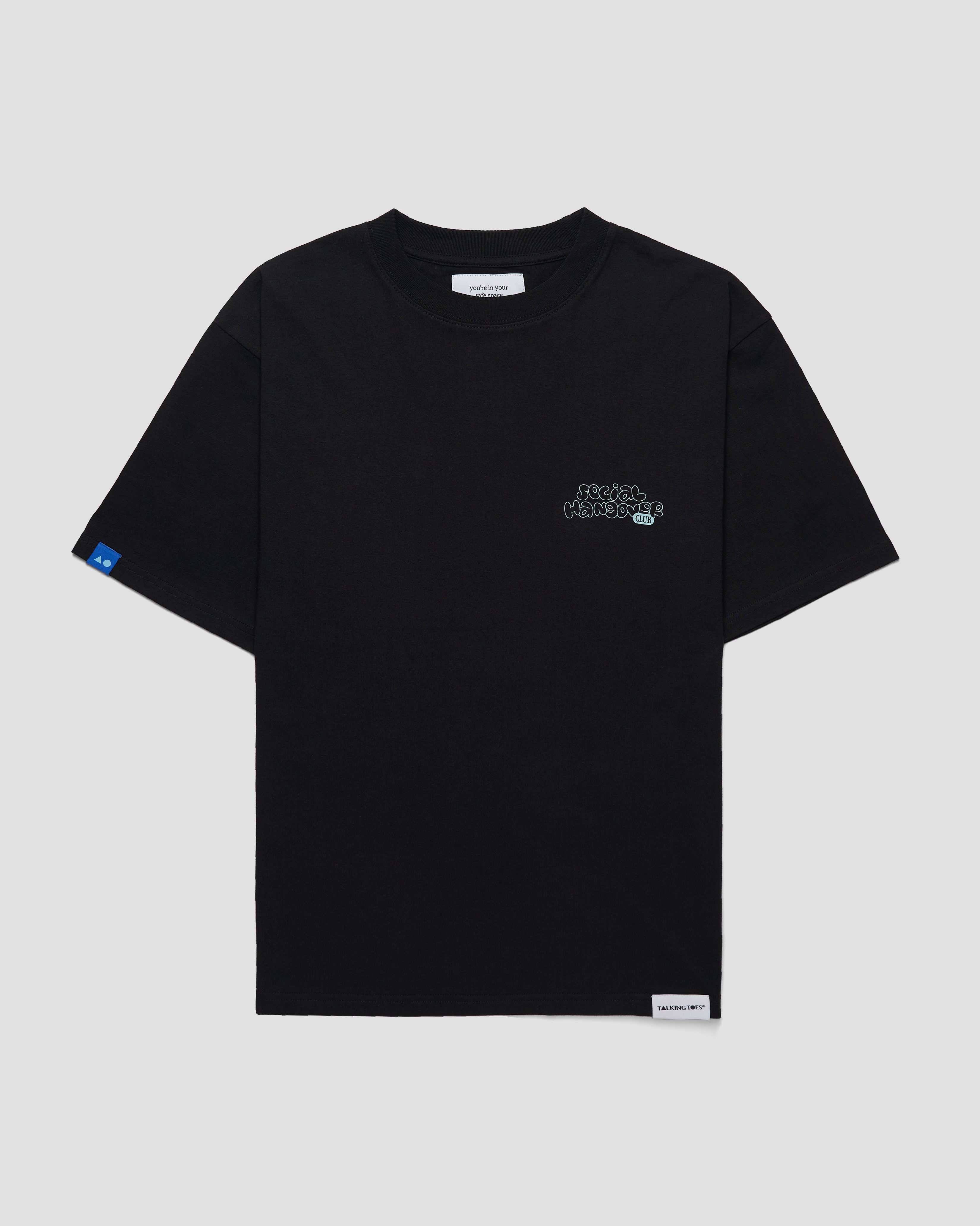 TALKING TOES | Social Hangover Oversized Tee - Black