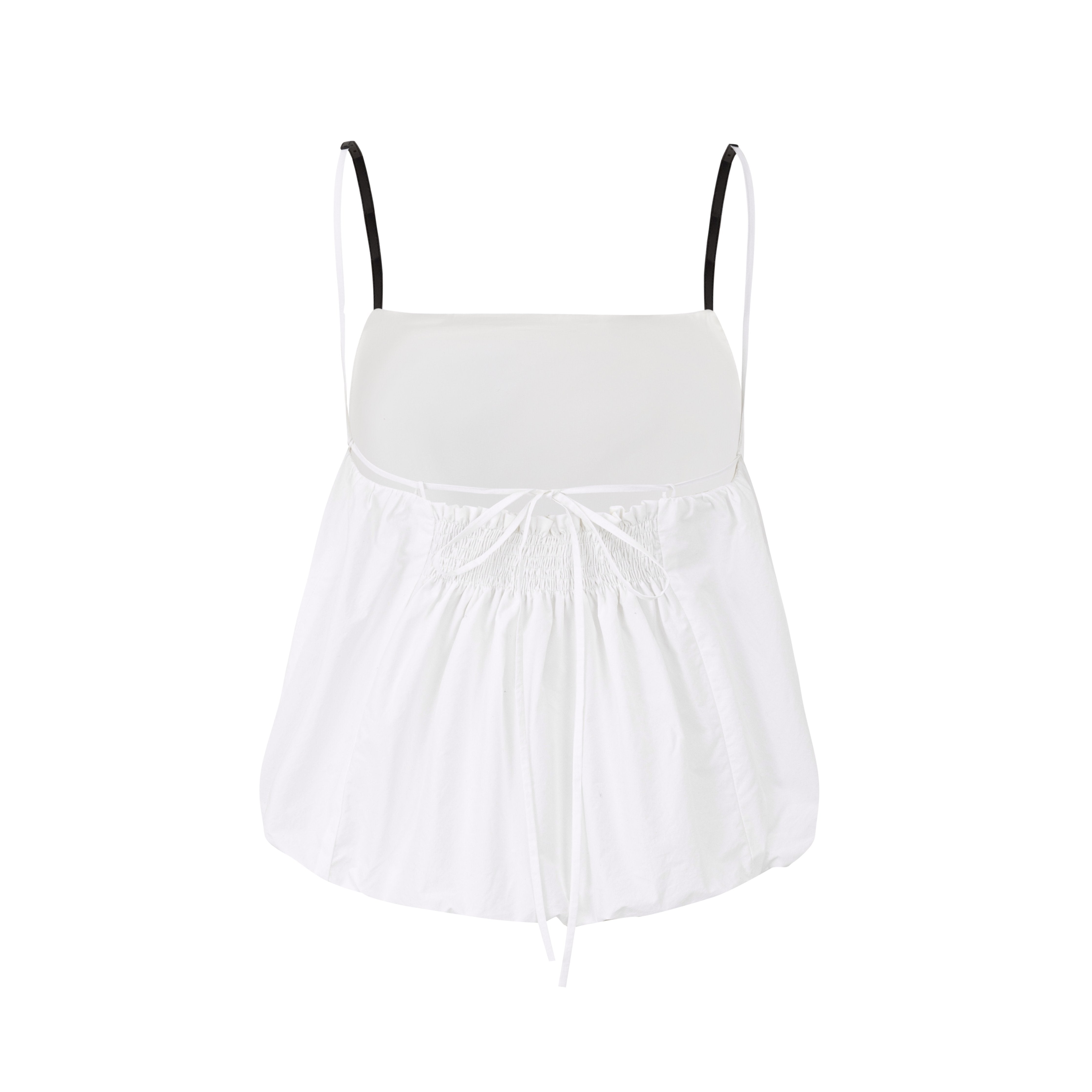 LAYERPLAN | Veya Bubble Hem Open-Back Top