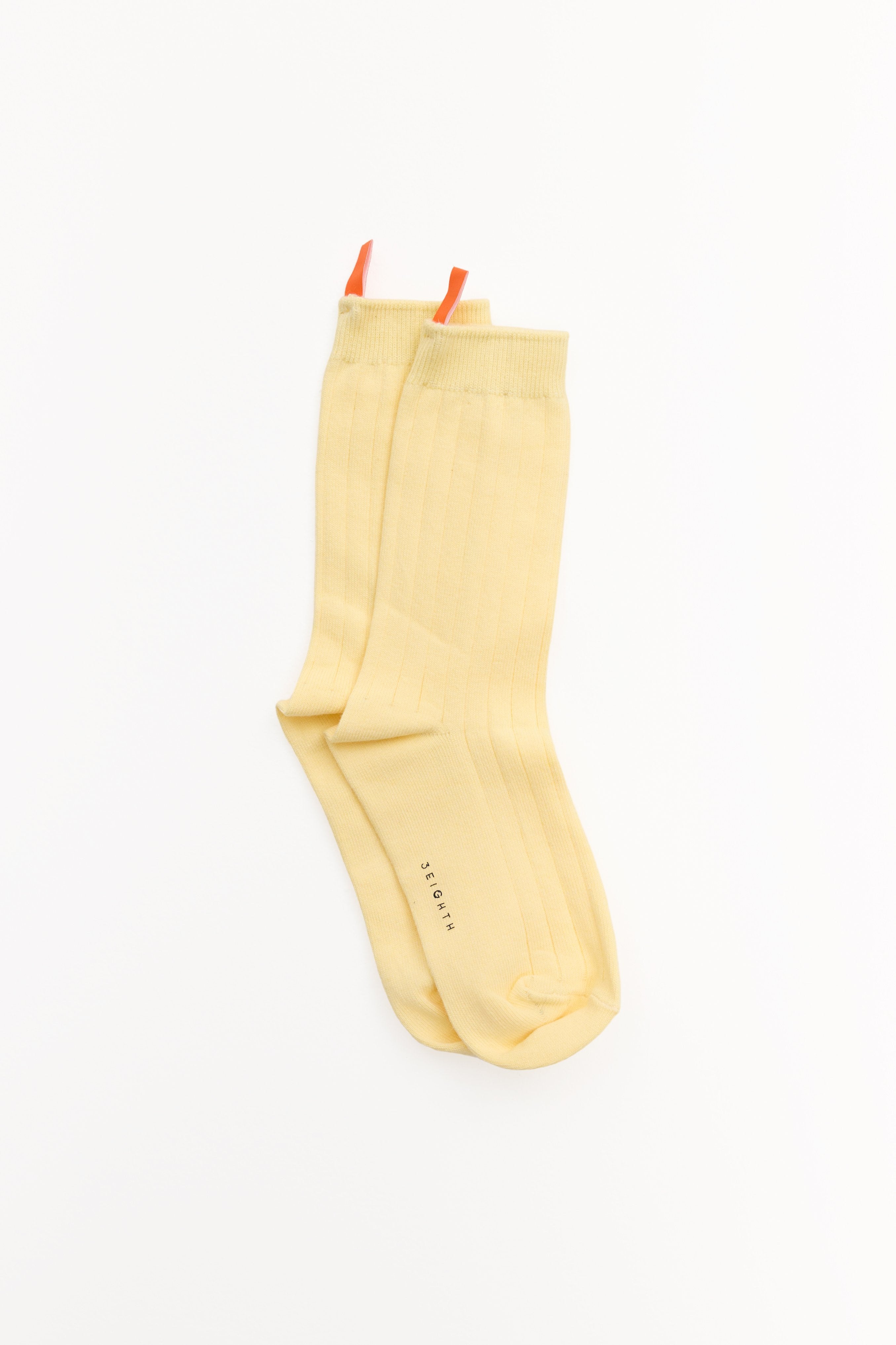 3EIGHTH | Tab Crew Socks in Butter Yellow