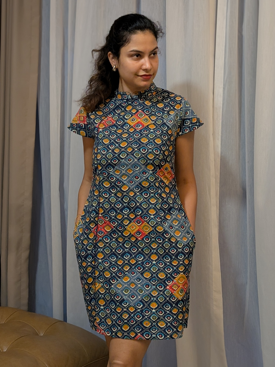 NIMBU | Jade Blue Women Cheongsam Dress