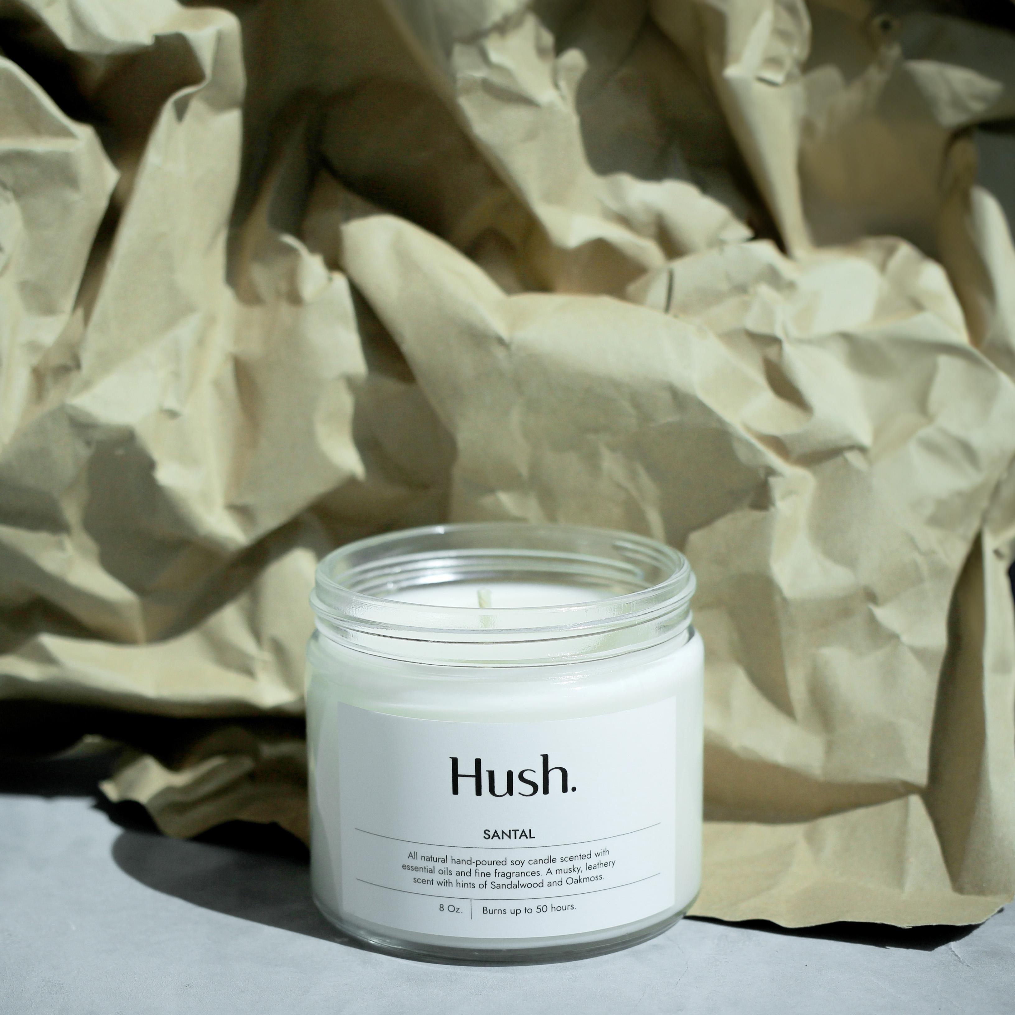 HUSH CANDLE | Santal Essential Oil Candle 8oz