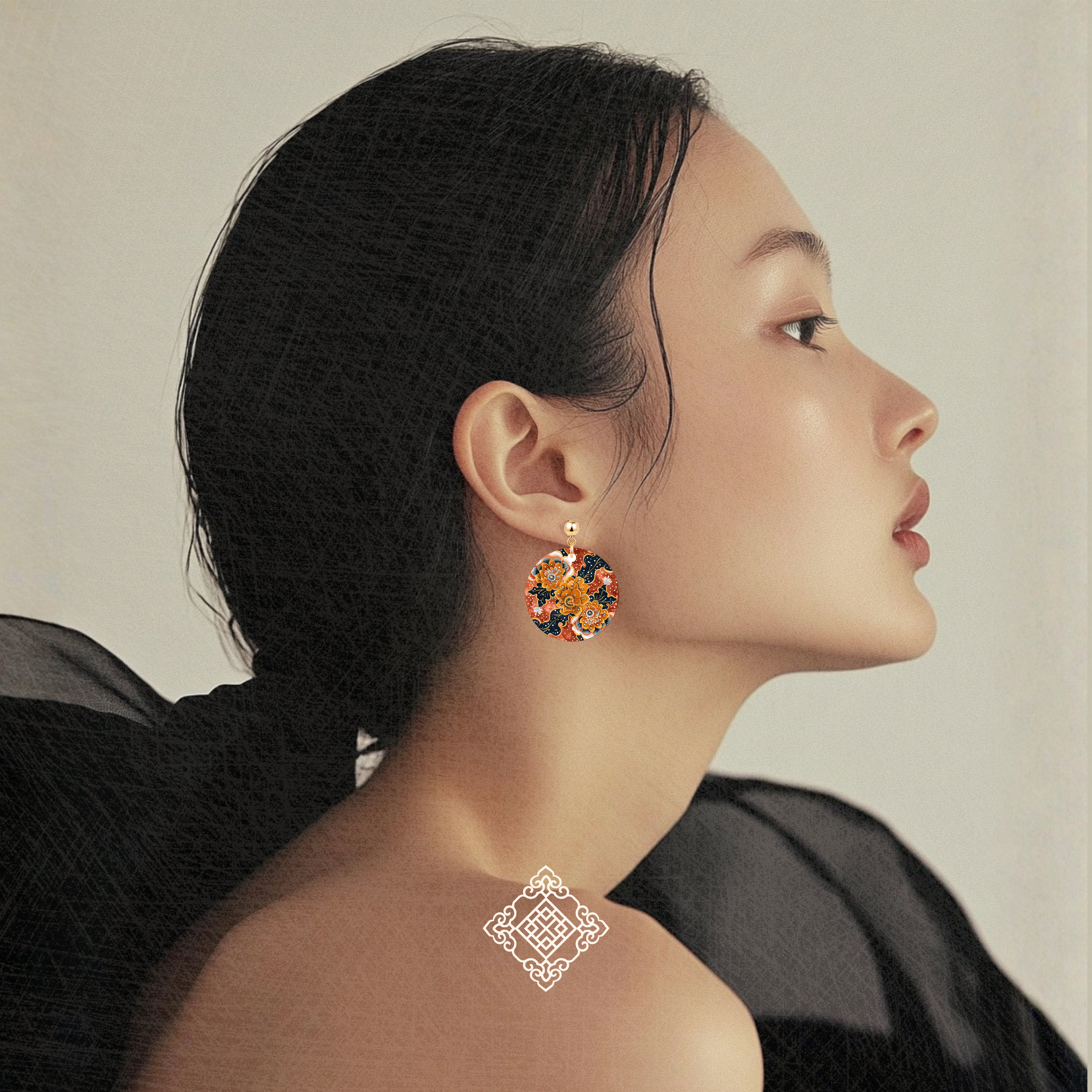 THE ANTECEDENT STORE | Batik Golden Bloom Earrings