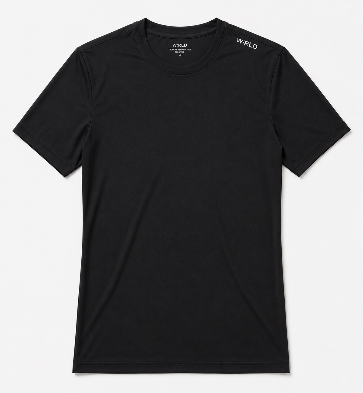 WRLD | RIDGE LOGO ROUND NECK TEE | BLACK