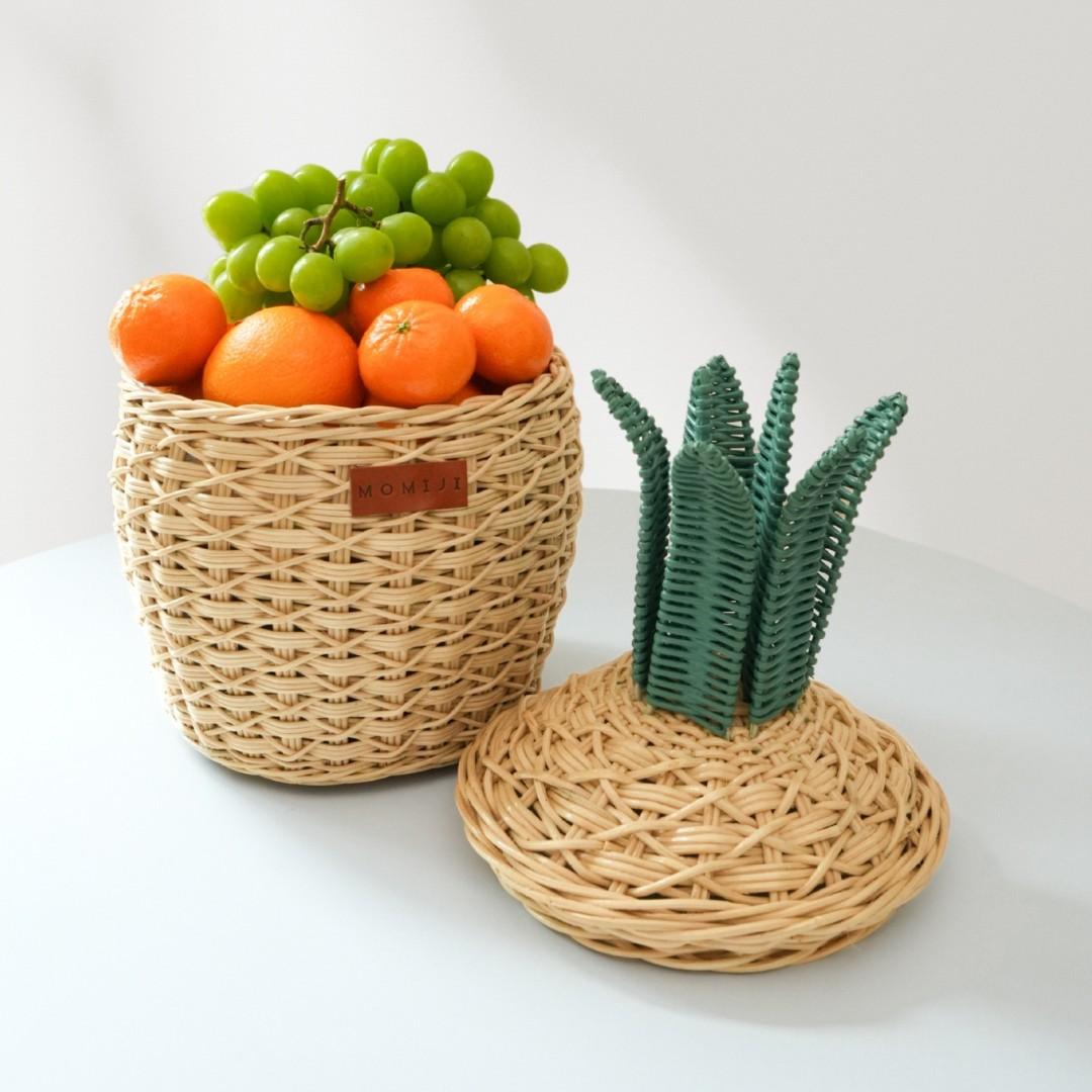 MOMIJI | Pineapple Basket - Small Natural