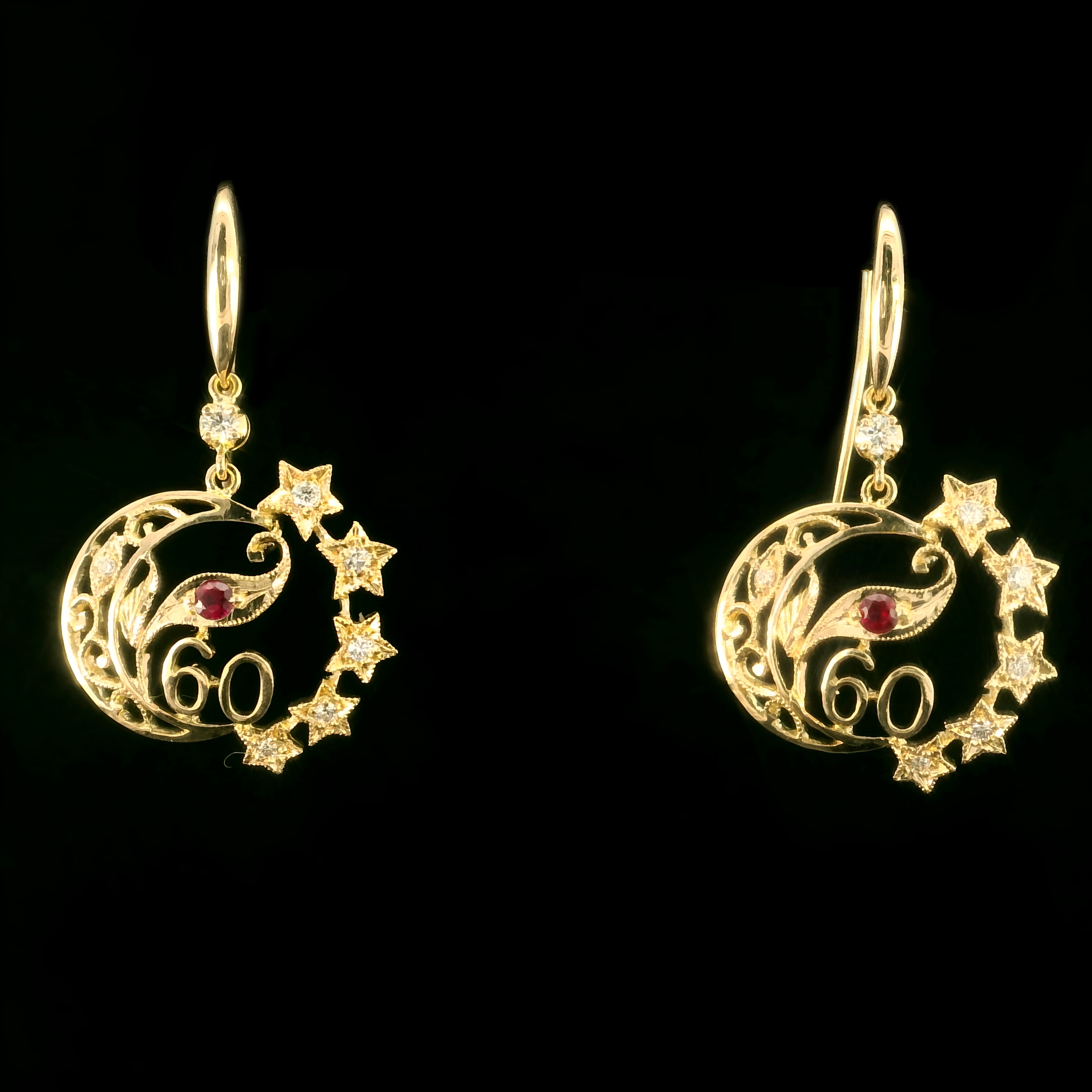 FOUNDATION JEWELLERS PTE LTD | SG60 Earrings on Hook (PP739)
