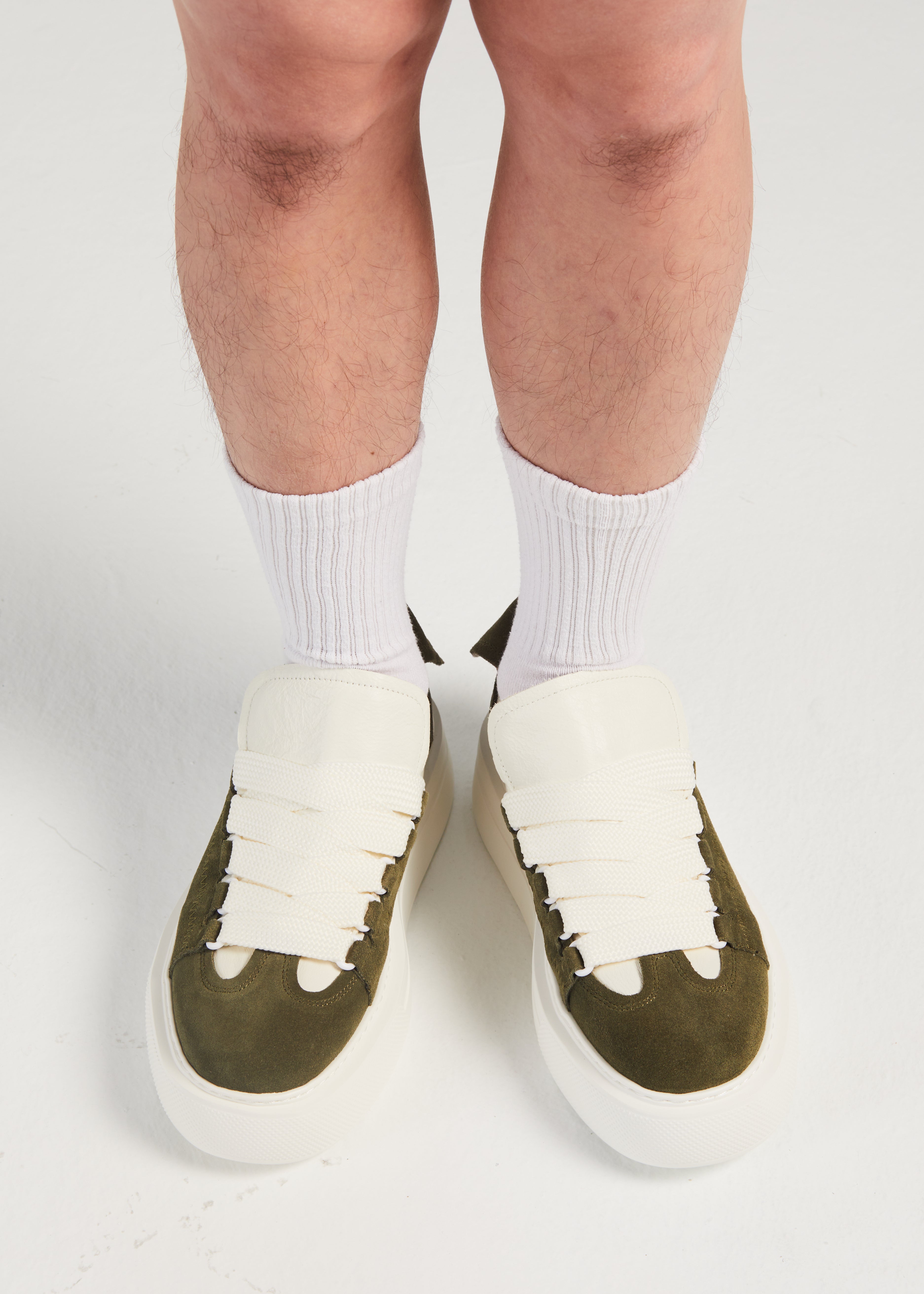 PROJECTWEAR | Felton Broad Shoelace Suede Leather Sneaker Green