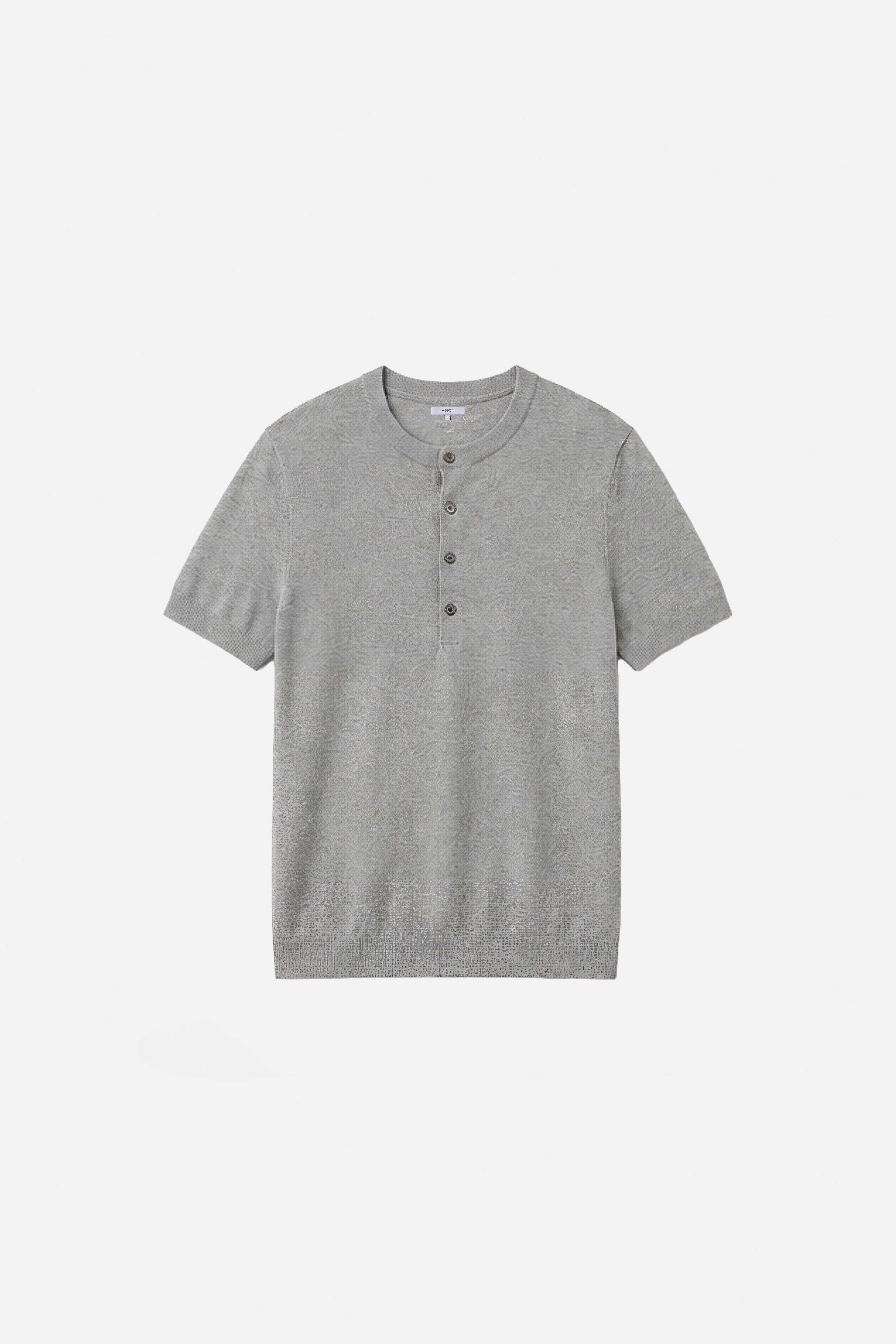 HOUSE OF HOUSE OF ANON PTE. LTD. | Sven Henley Knit Short Sleeve Top