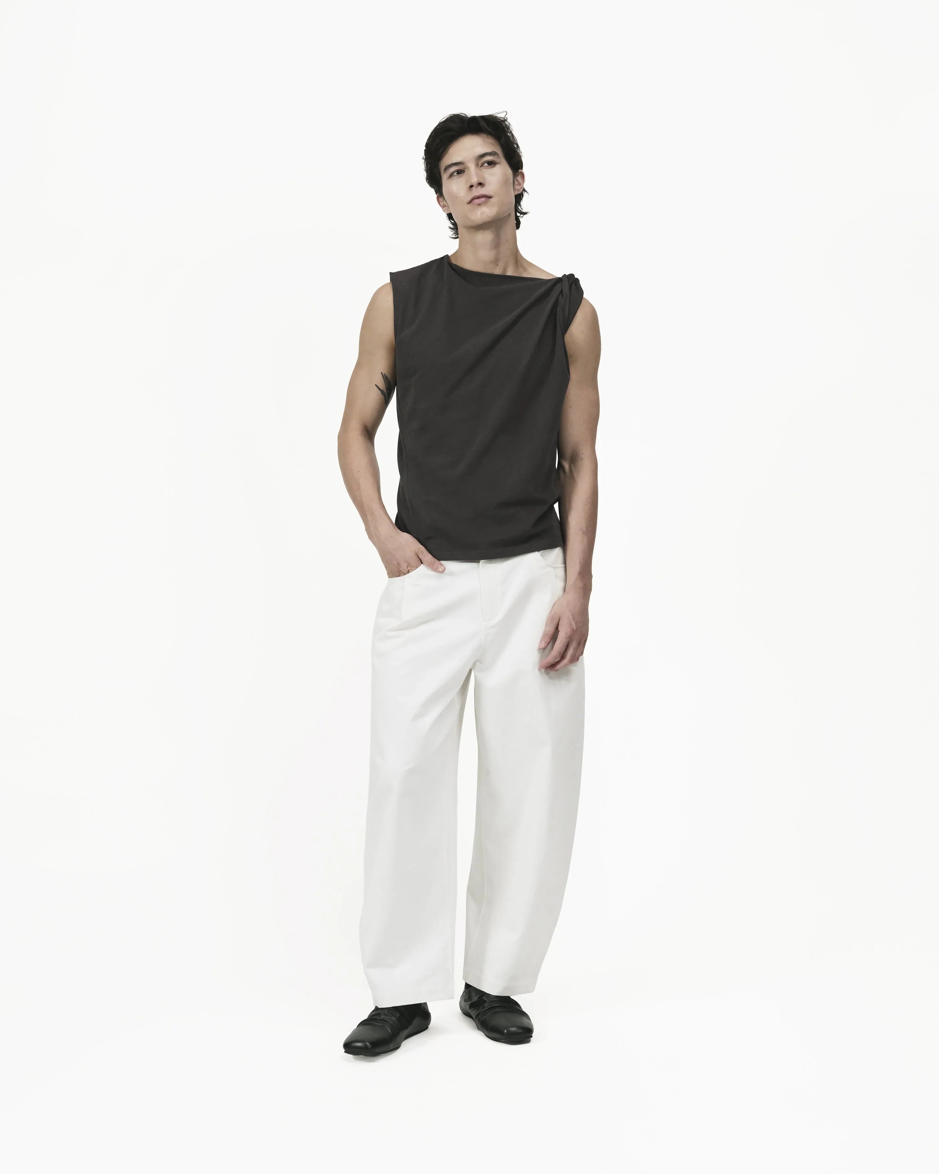 GRAYE | Twisted Knit Top - Charcoal