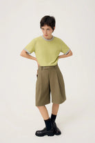 3EIGHTH | Everyday Reversible Tee In Zinc Grey & Lemon Fizz