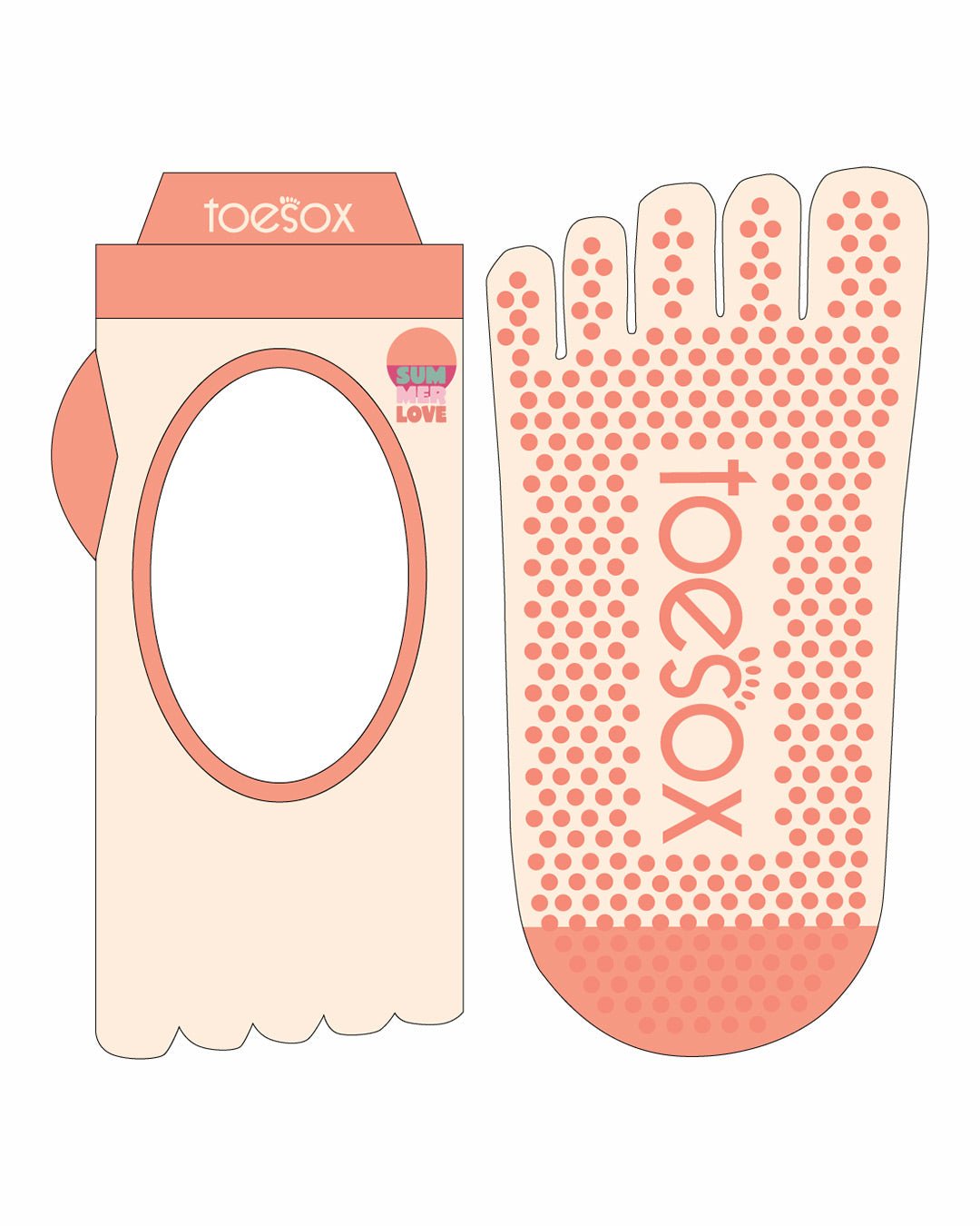 TOESOX | Ultra Fine Knit Bellarina Full Toe - Summer Love