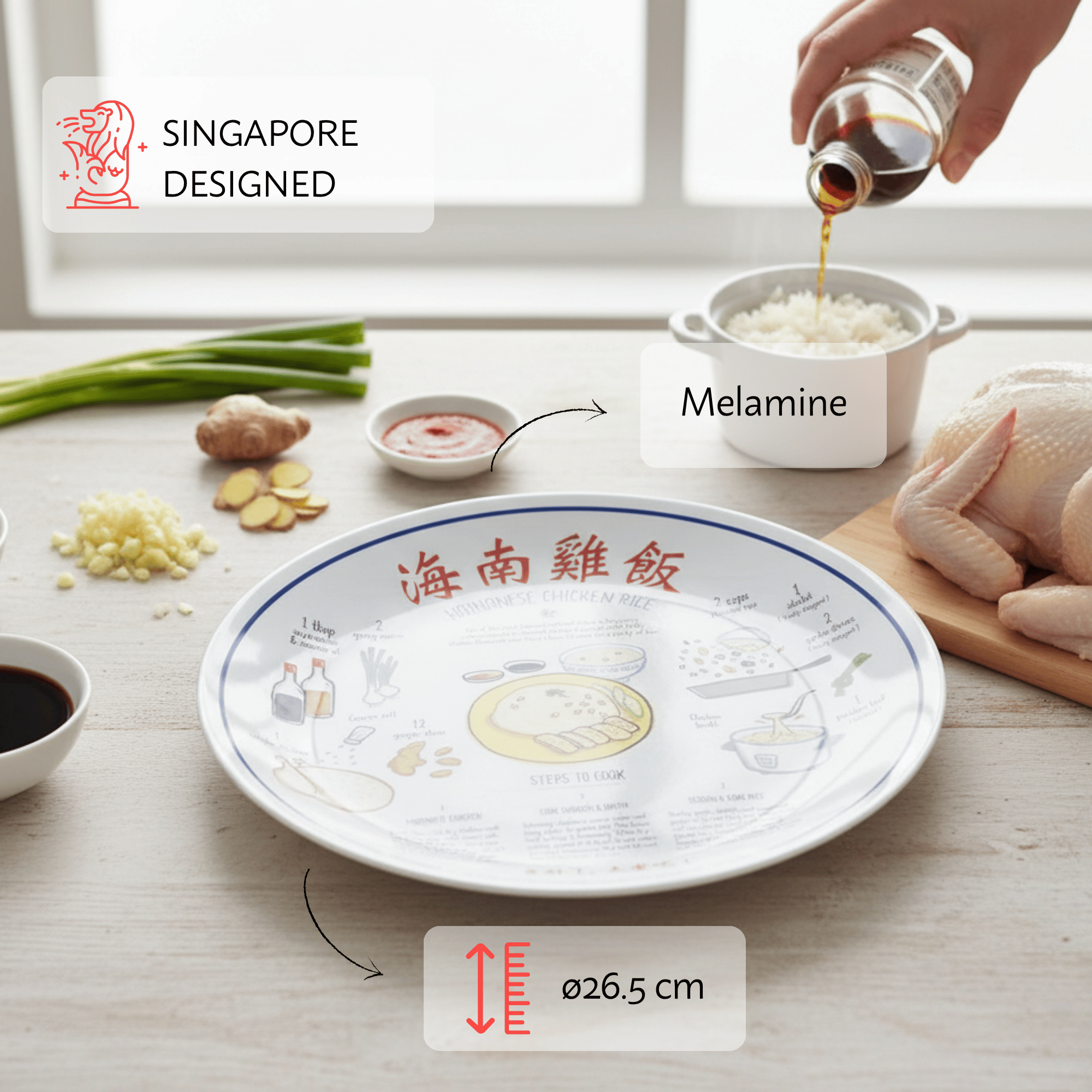 NOM | Recipe Plate (Chicken Rice)