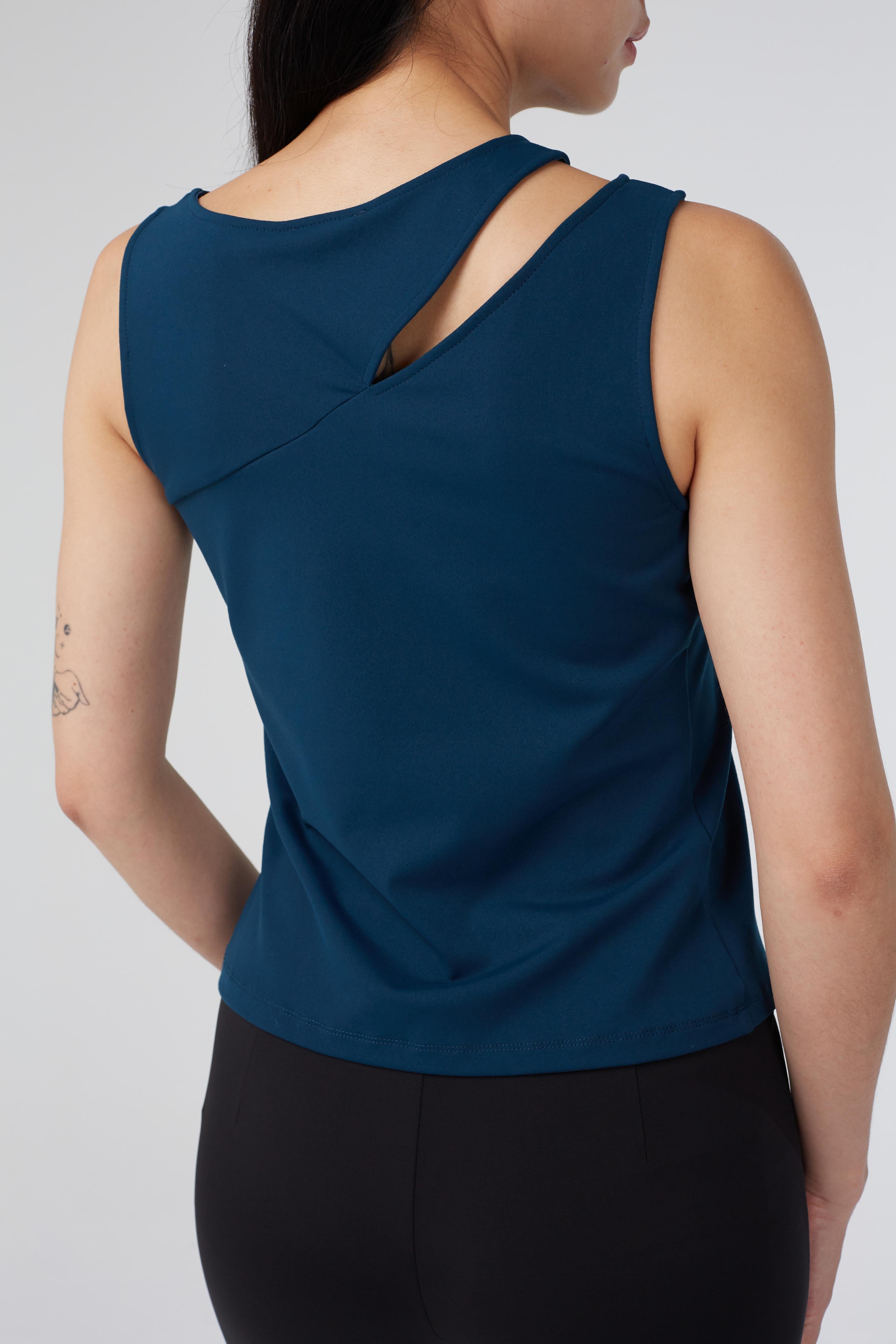 AS INTENDED | BETH Cutout Top In Prussian Blue