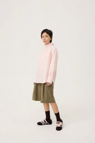3EIGHTH | Oki Scarf Collar Top in Sakura Pink