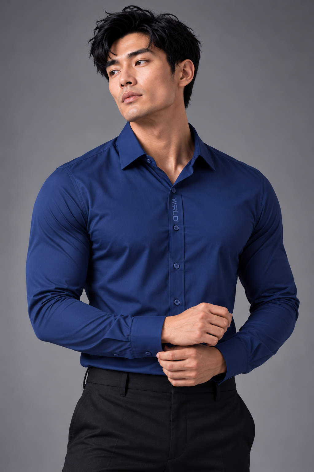 WRLD | PERFORMANCE L/S SHIRT | BLUE