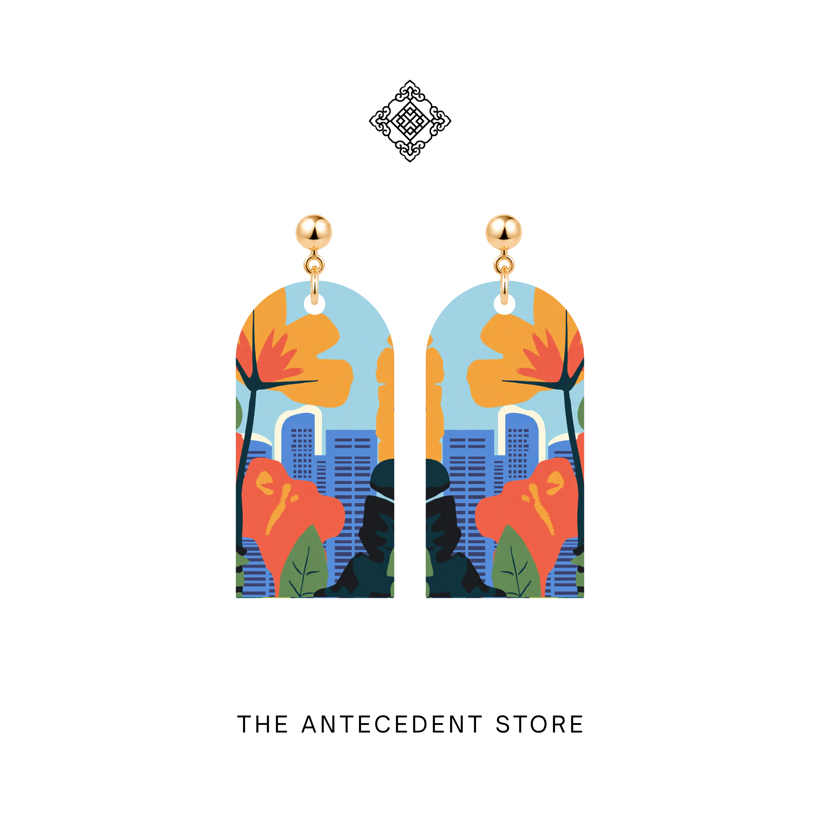 THE ANTECEDENT STORE | Singapore Skyline Earrings | Island Colours Series No. 02