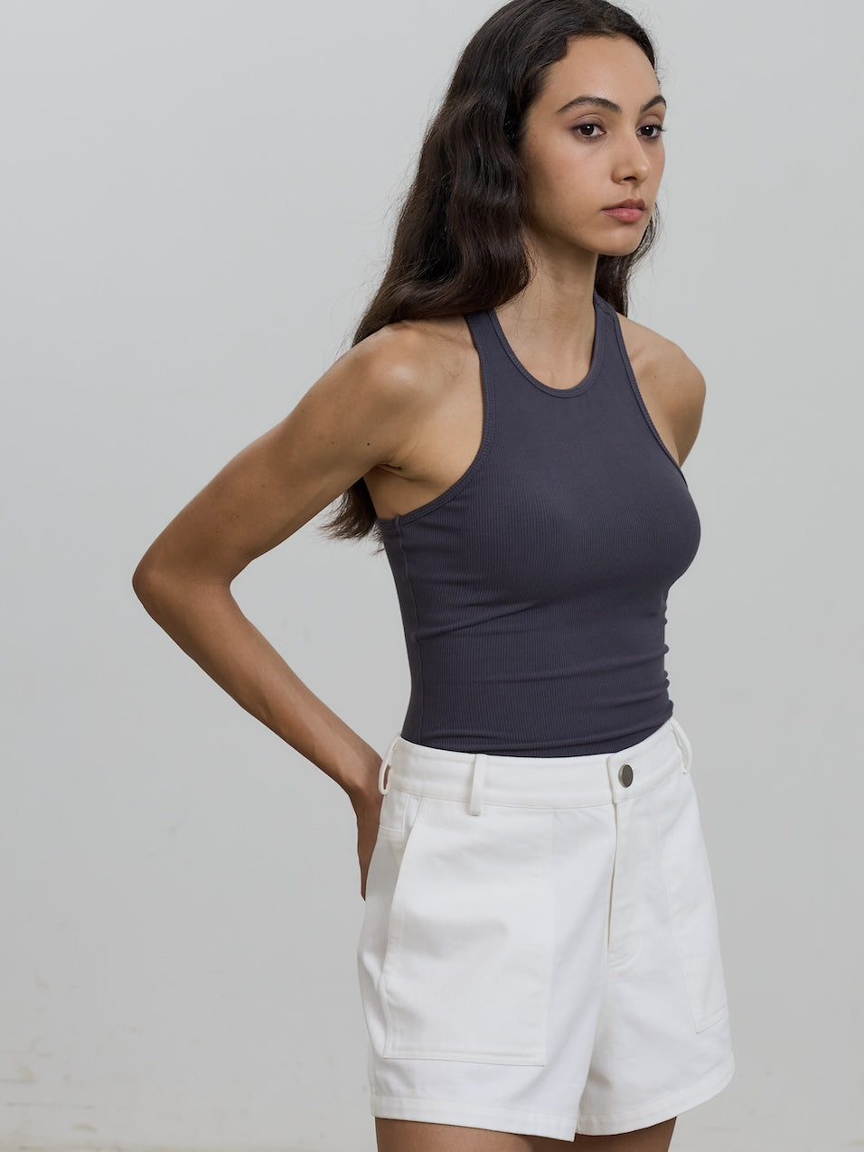 EMVY | Rita Padded Top - Dark Grey