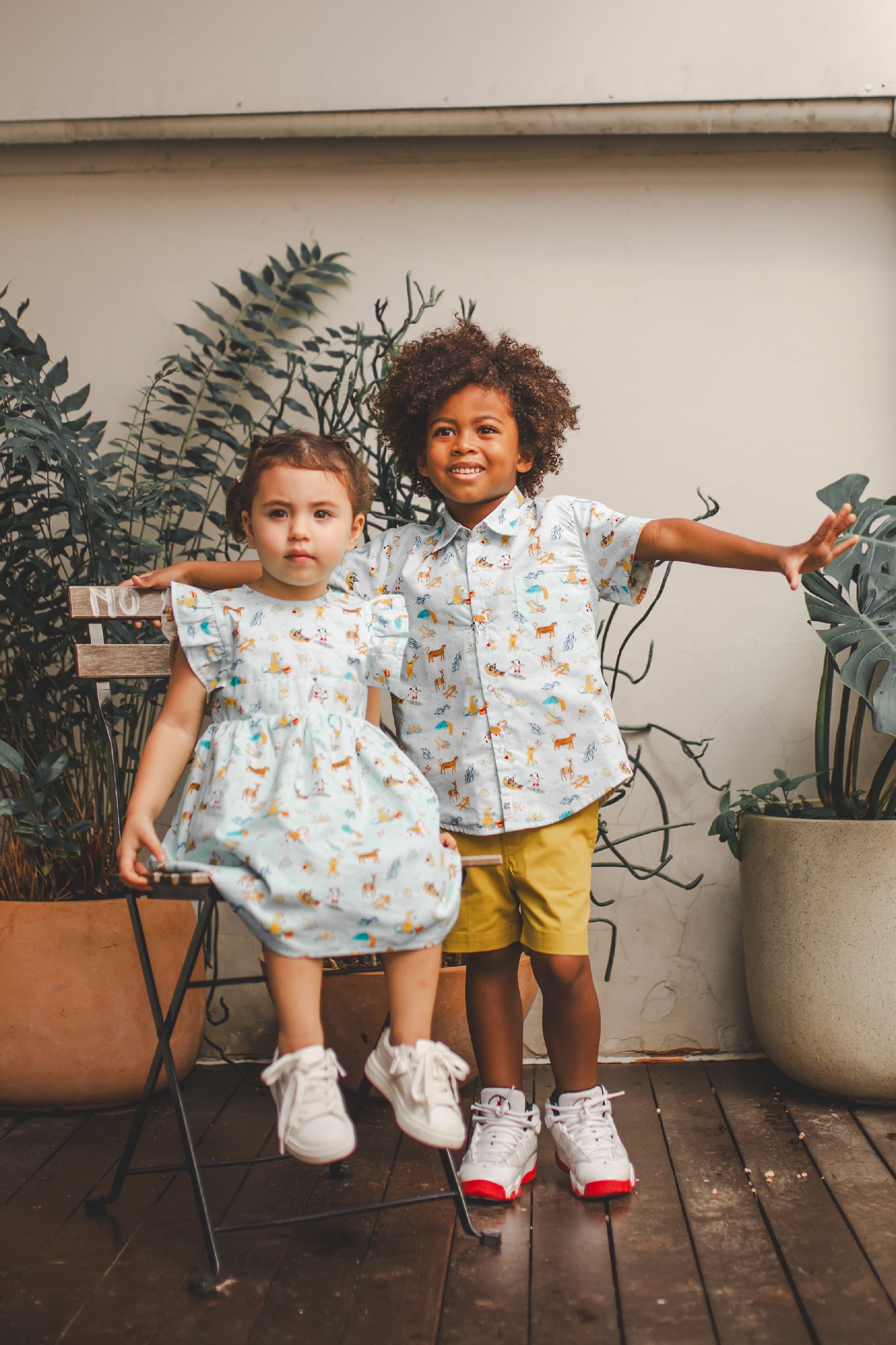 MAISON Q | Tiger Tiger Reversible Flared Sleeves Dress