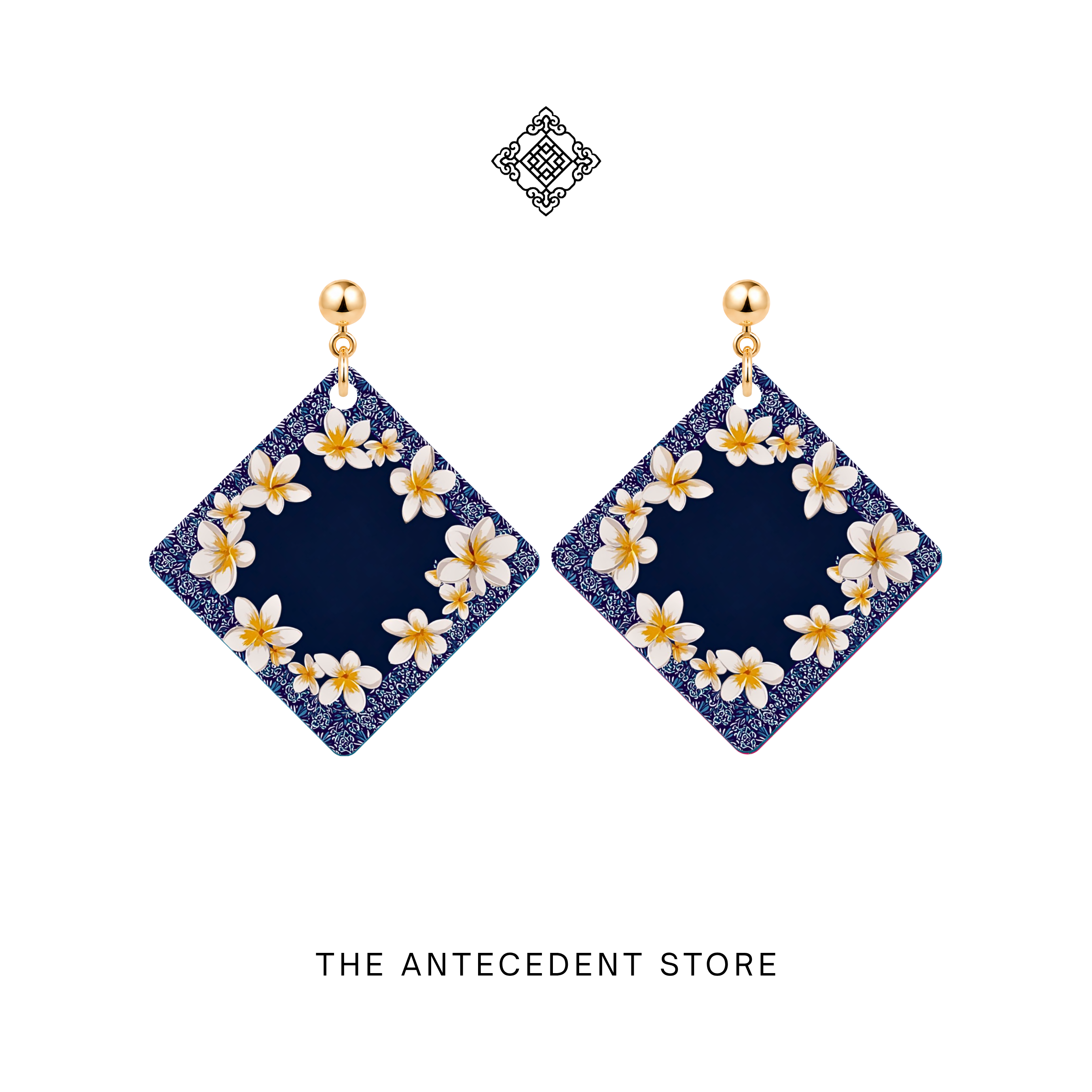 THE ANTECEDENT STORE | Frangipani Tile Earrings