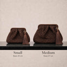 DESTI SAINT | Metallic Weave Small Clutch | Bronze