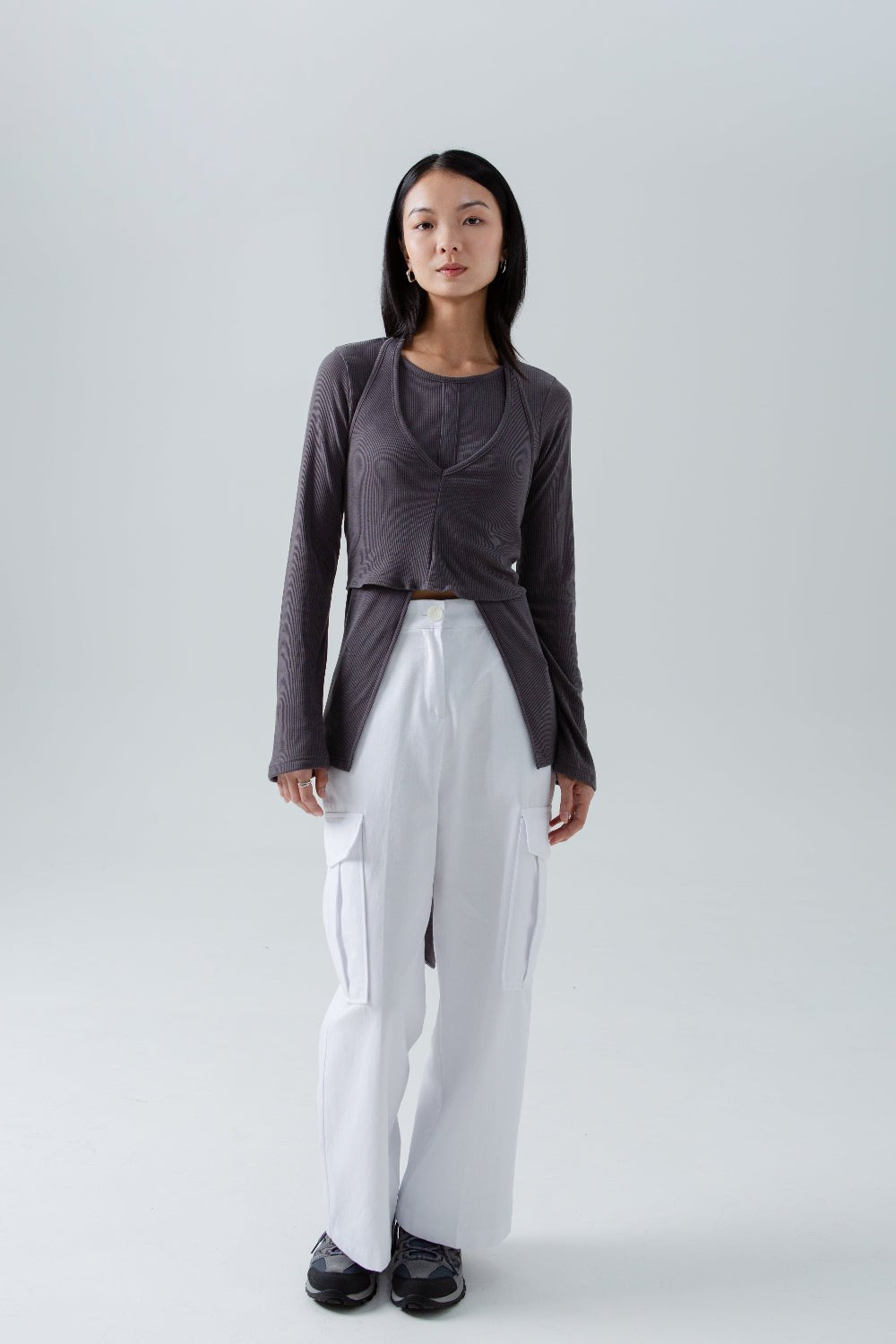 SAERO COLLECTIVE | Split Layer Top | Slate Grey