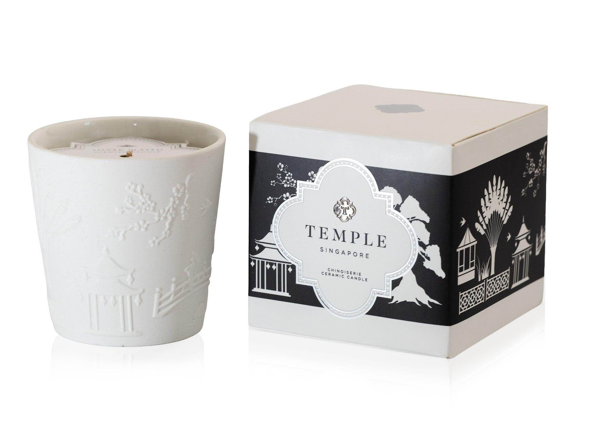 TEMPLE CANDLES | Chinoiserie Ceramic Candle
