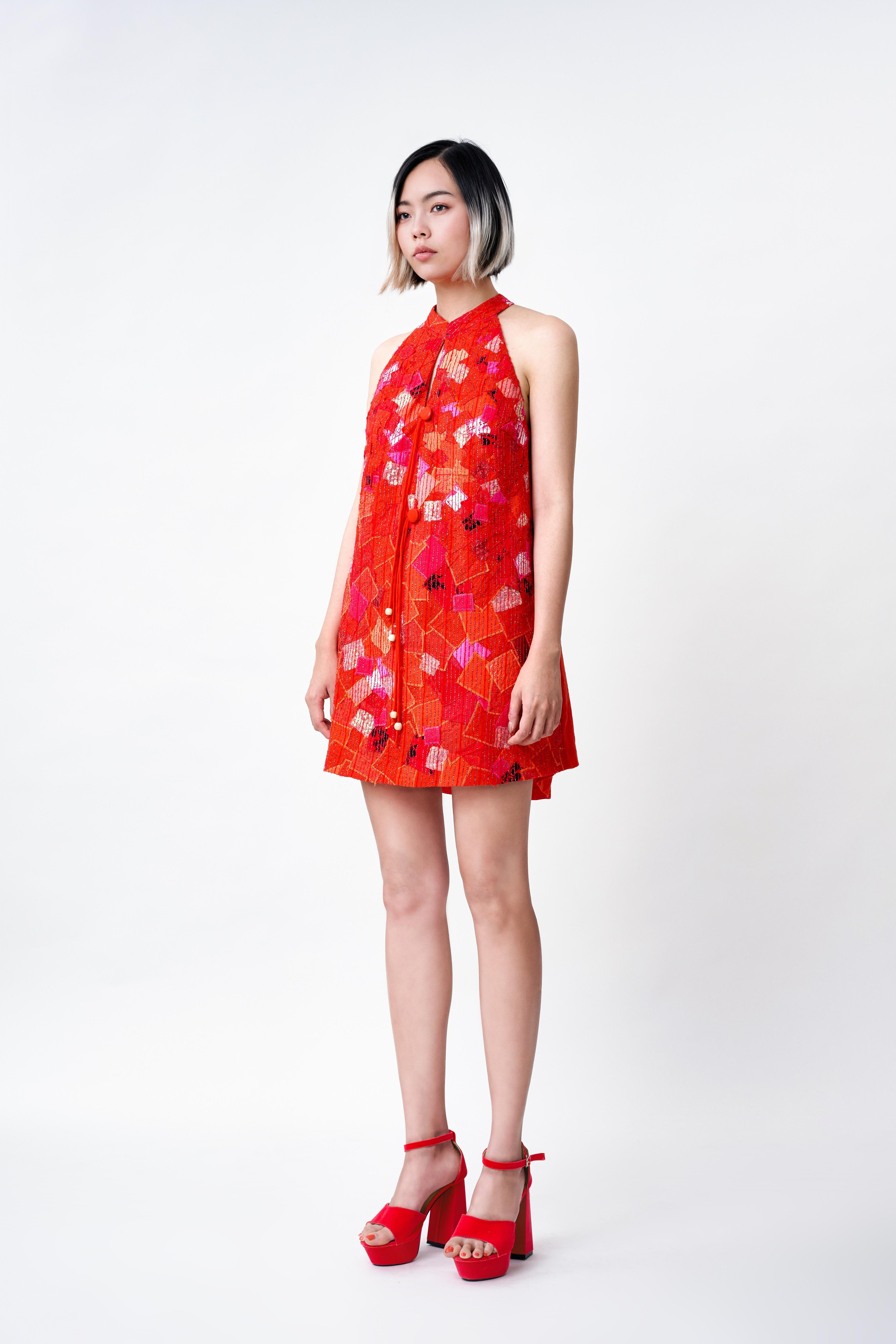 KHAAR | Firecracker Halter Dress