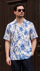 KANZI COLLECTION | Blue Orchid Print Shirt