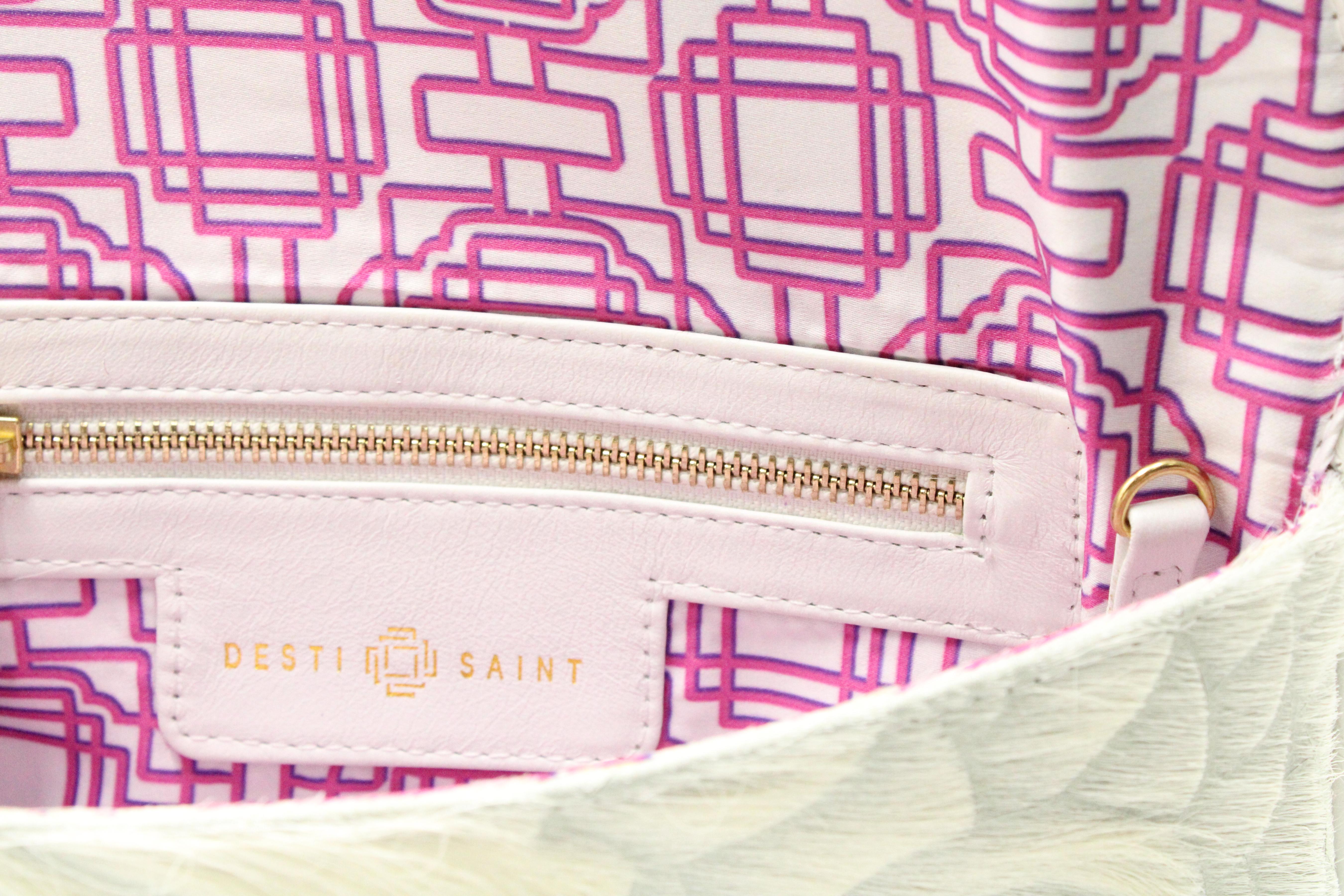 DESTI SAINT | Hand Etched Leather Envelope With Howlite Ingot