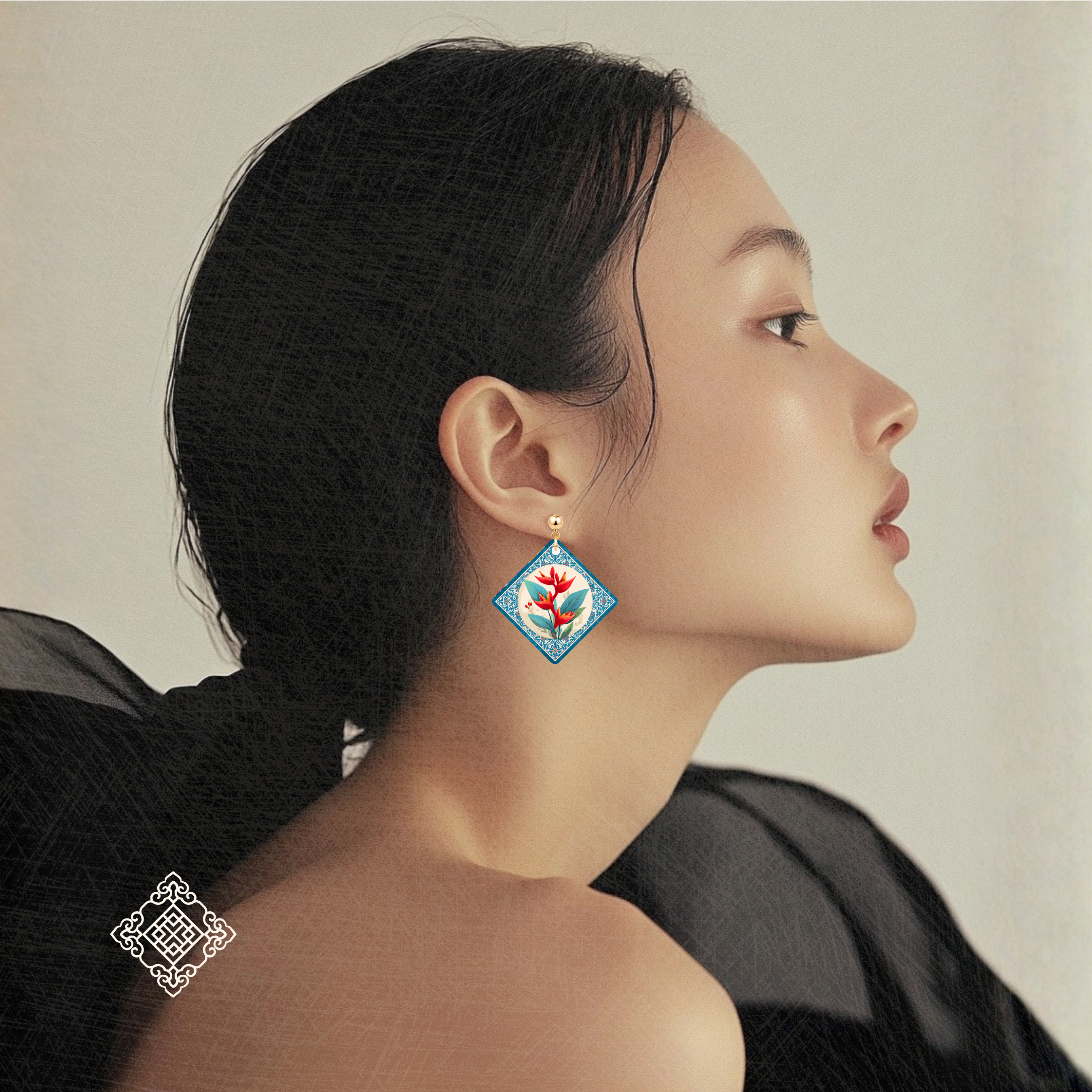 THE ANTECEDENT STORE | Heliconia Tile Earrings