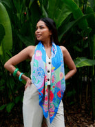 BINARY STYLE | Peranakan Bricollage Premium Silk Scarf